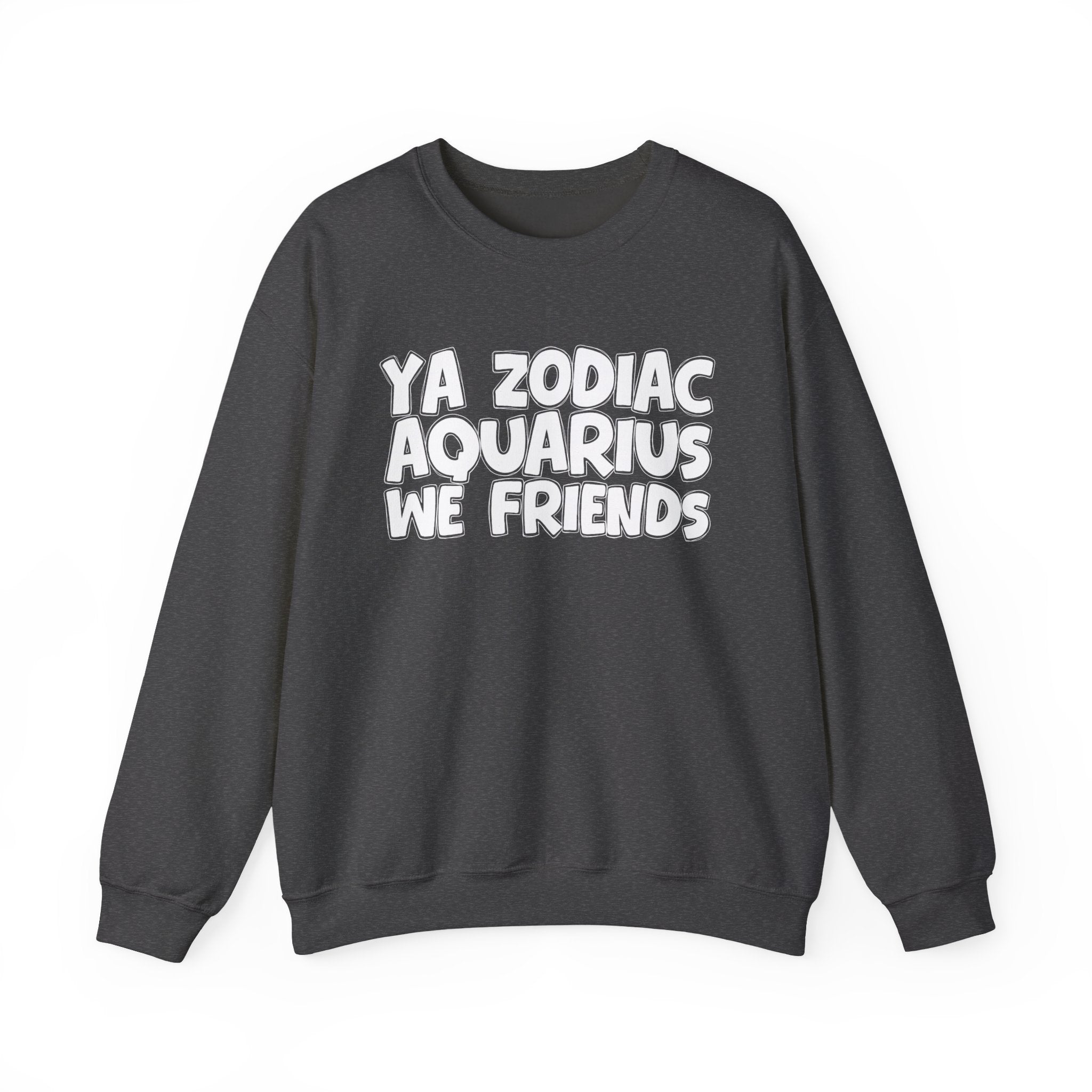 Ya Zodiac AQUARIUS We Friends - Fun Astrological Pride Sweatshirt