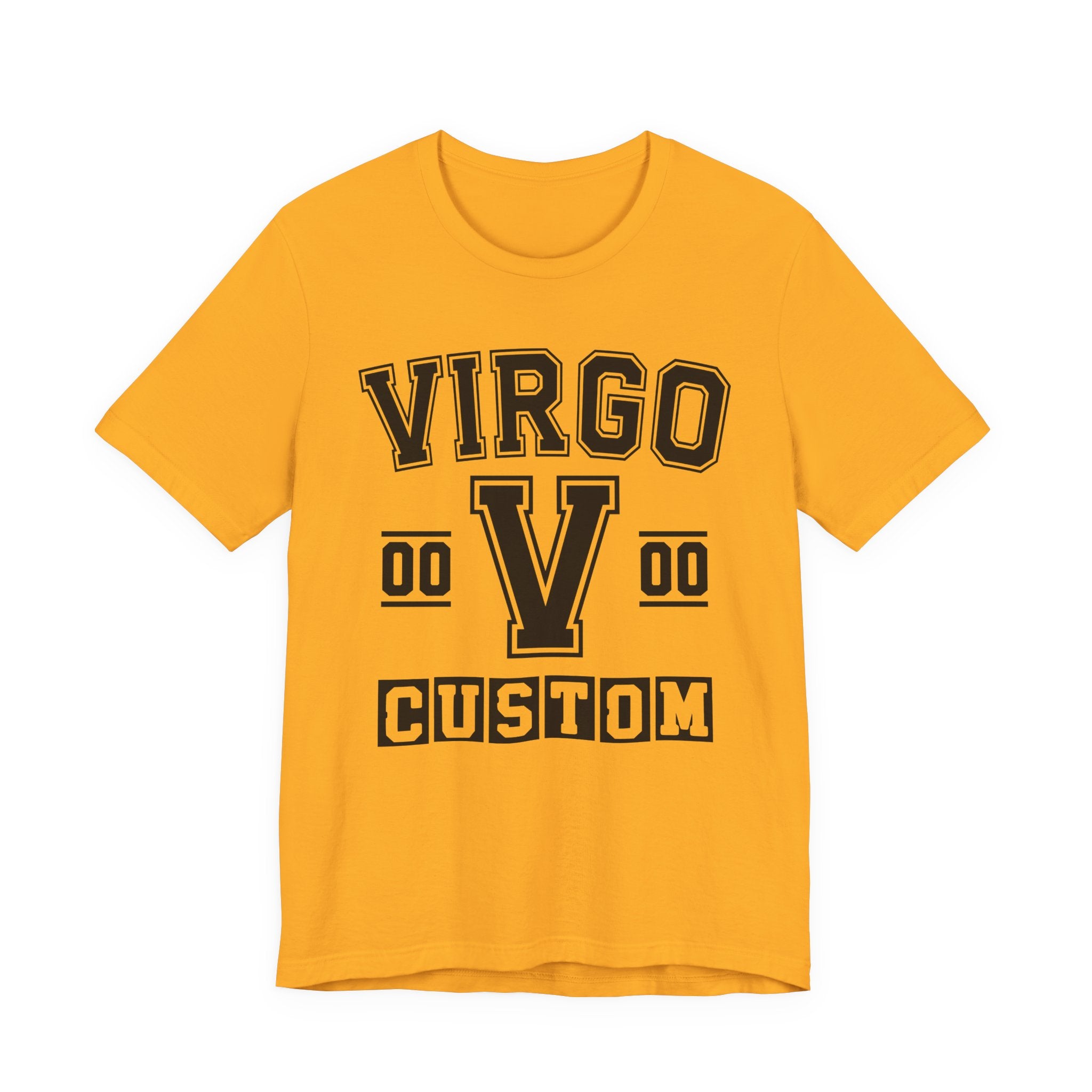 Custom Virgo Varsity Tee Shirt — Customize Birthday Day/Month/Year - Customize Season/nation/Society