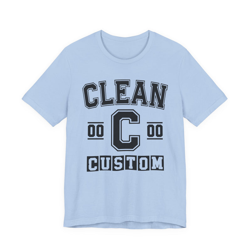 Custom Clean Varsity T-Shirt — Customize Birthday Day/Month/Year — Customize Season/nation/Society