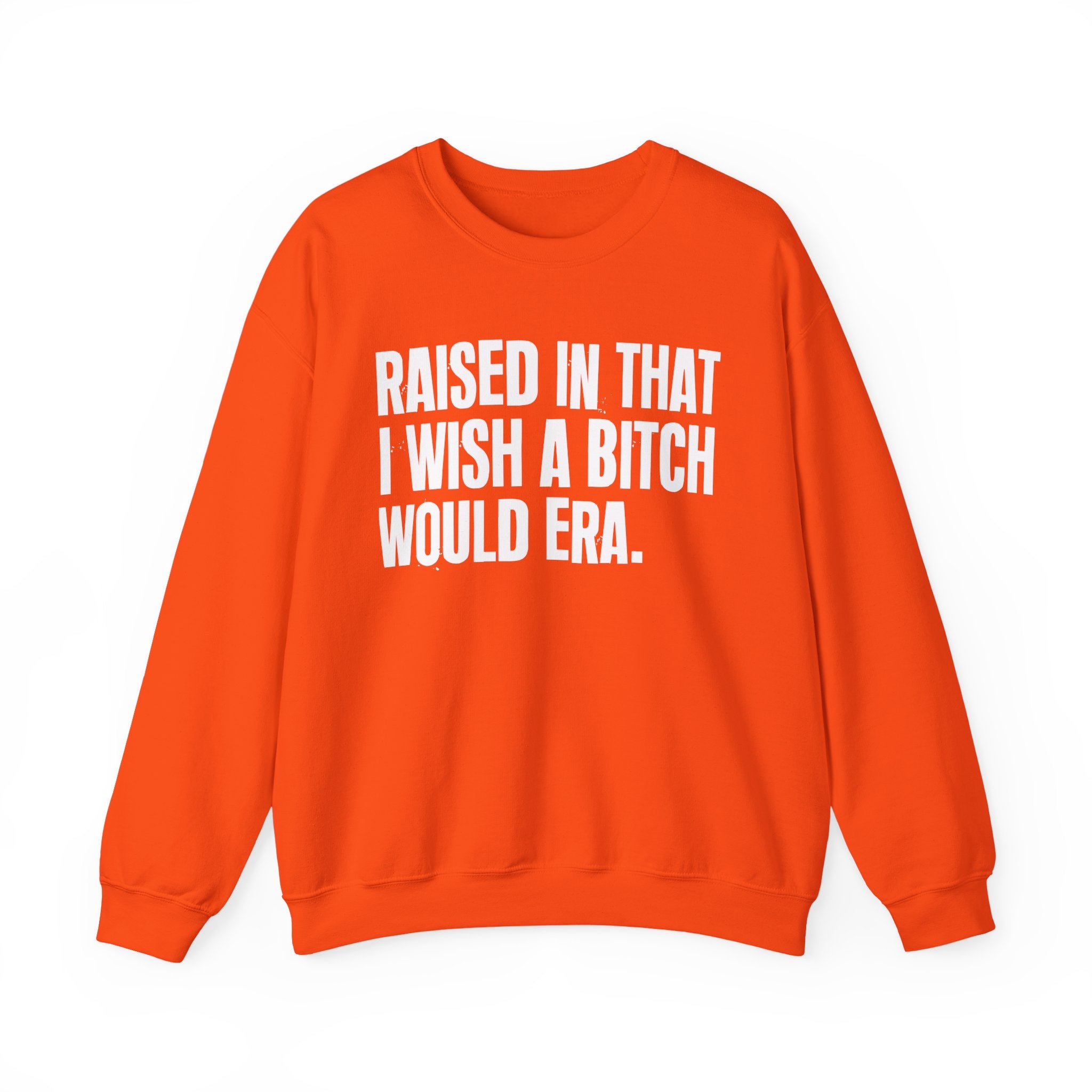 Raised In That I Wish A Bitch Would Era - Funny Back In The Day Statement Sweatshirt