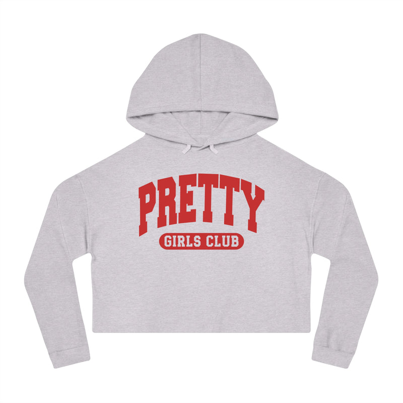Pretty Girls Club — Retro Collegiate Crop Top Hoodie