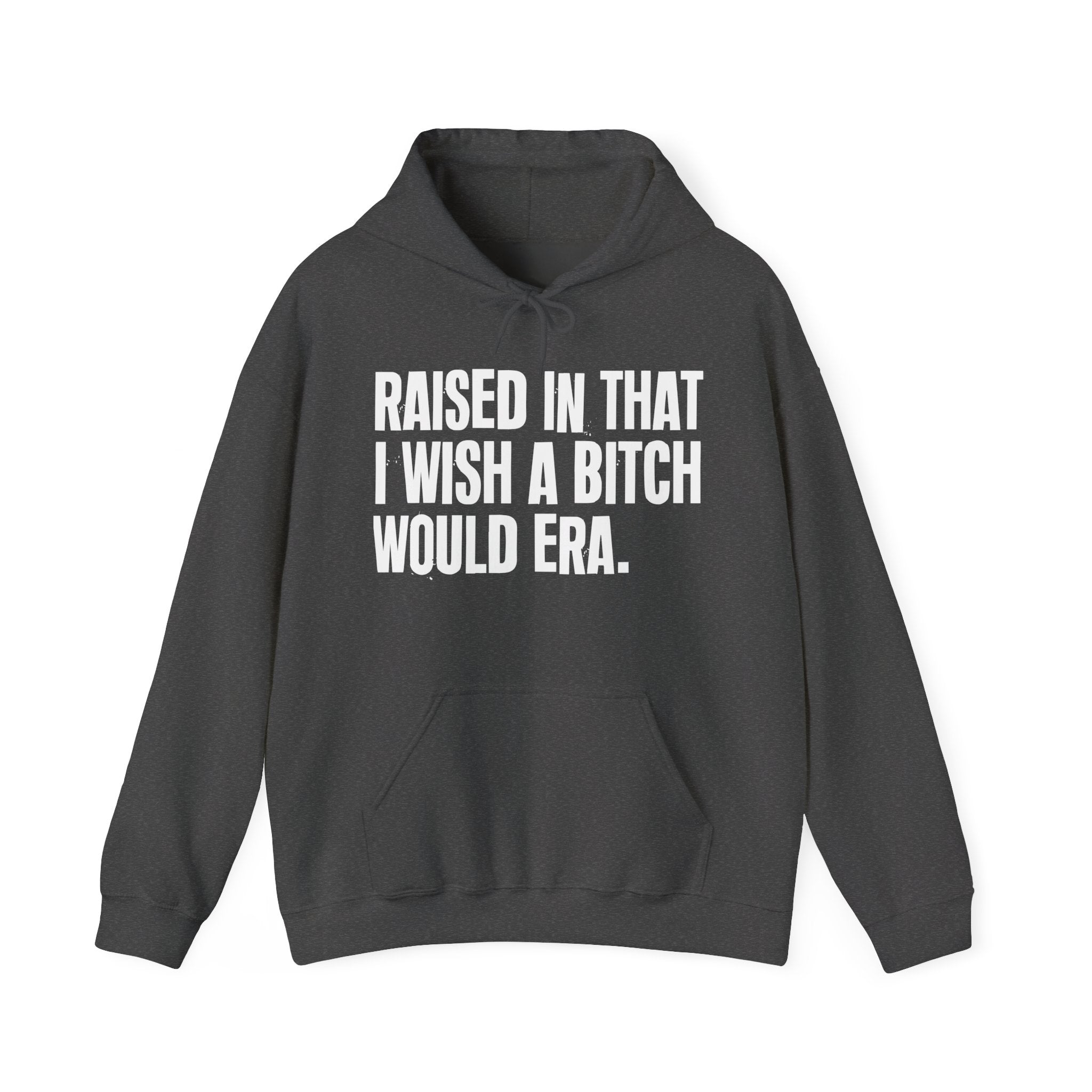 Raised In That I Wish A Bitch Would Era - Funny Back In The Day Statement Hoodie