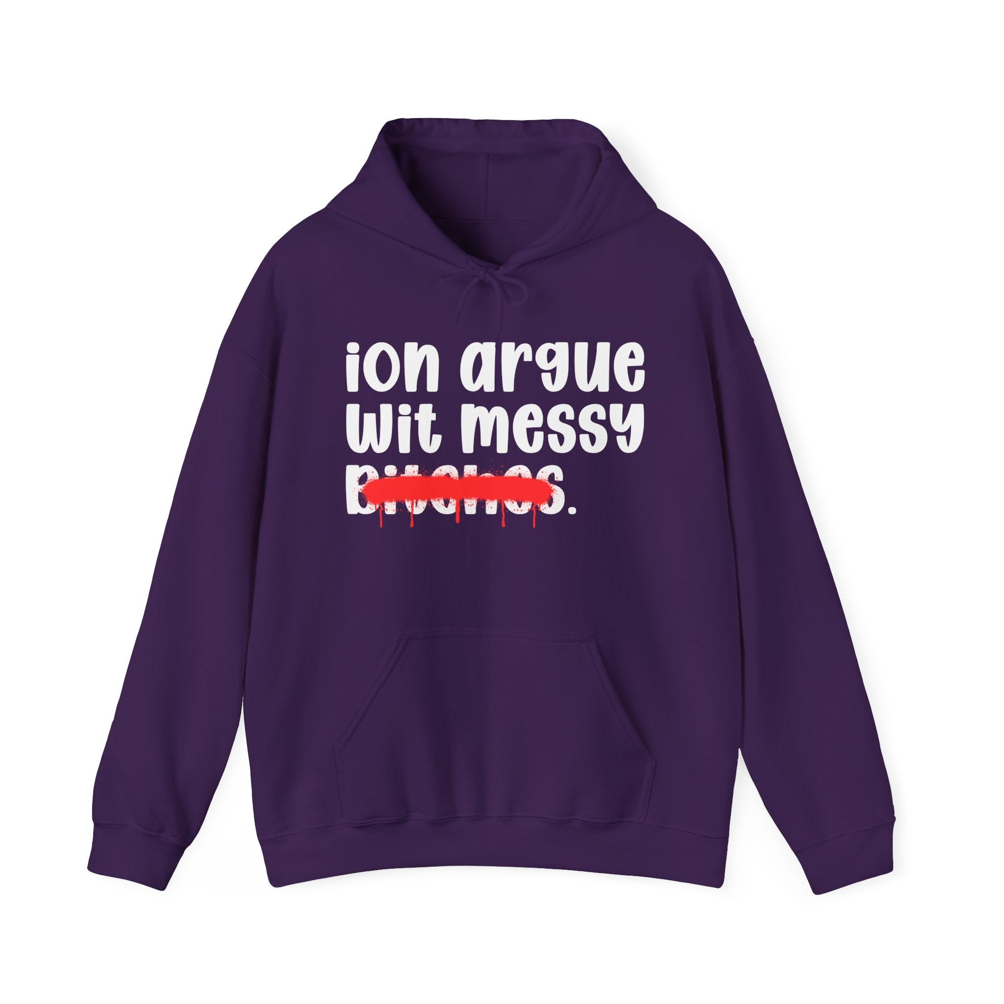 ION (I Don't) Argue Wit Messy Bitches — Funny Sassy Statement Hoodie