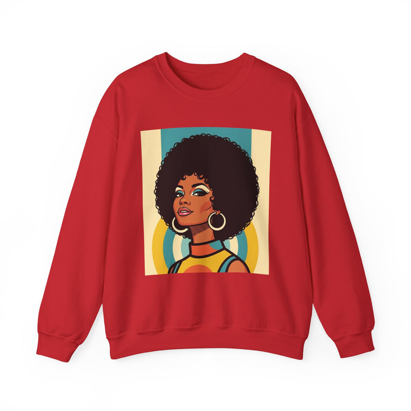 Beautiful Black Woman Portrait — African American Pride Sweatshirt