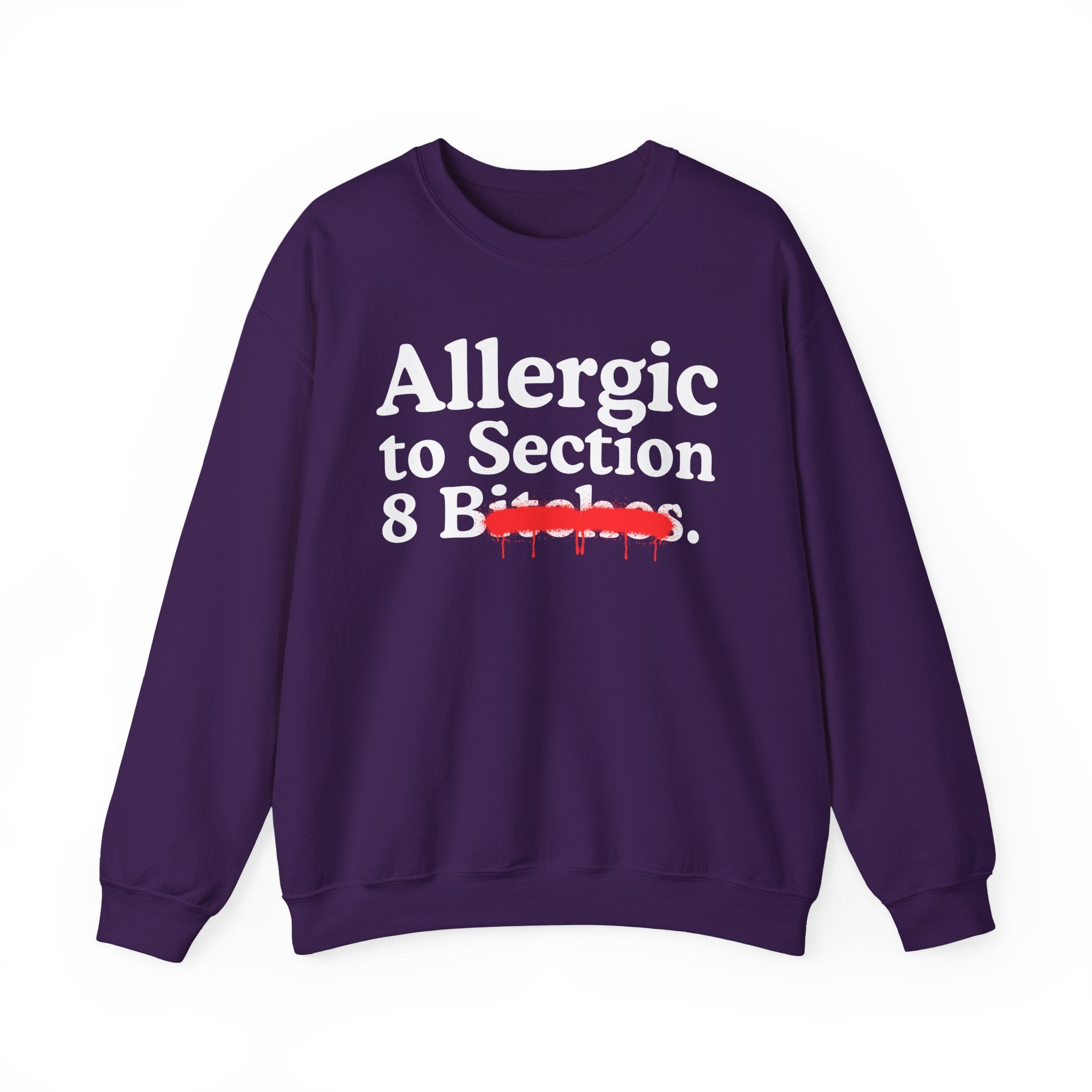 Allergic To Section 8 Bitches — Sarcastic Sassy Statement Sweatshirt