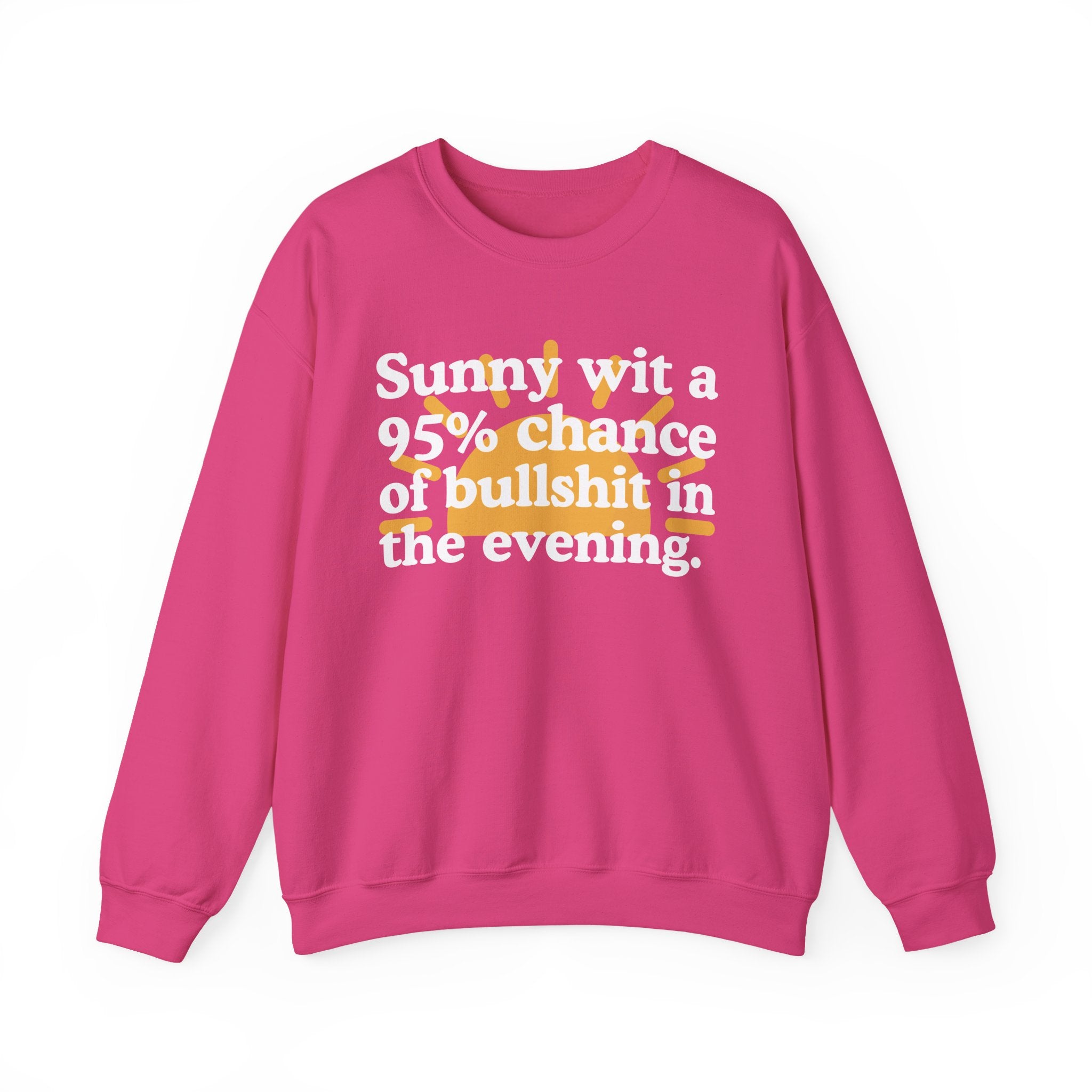 Sunny wit a 95% chance of bullshit in the evening —  Funny Weather Forecast Sweatshirt
