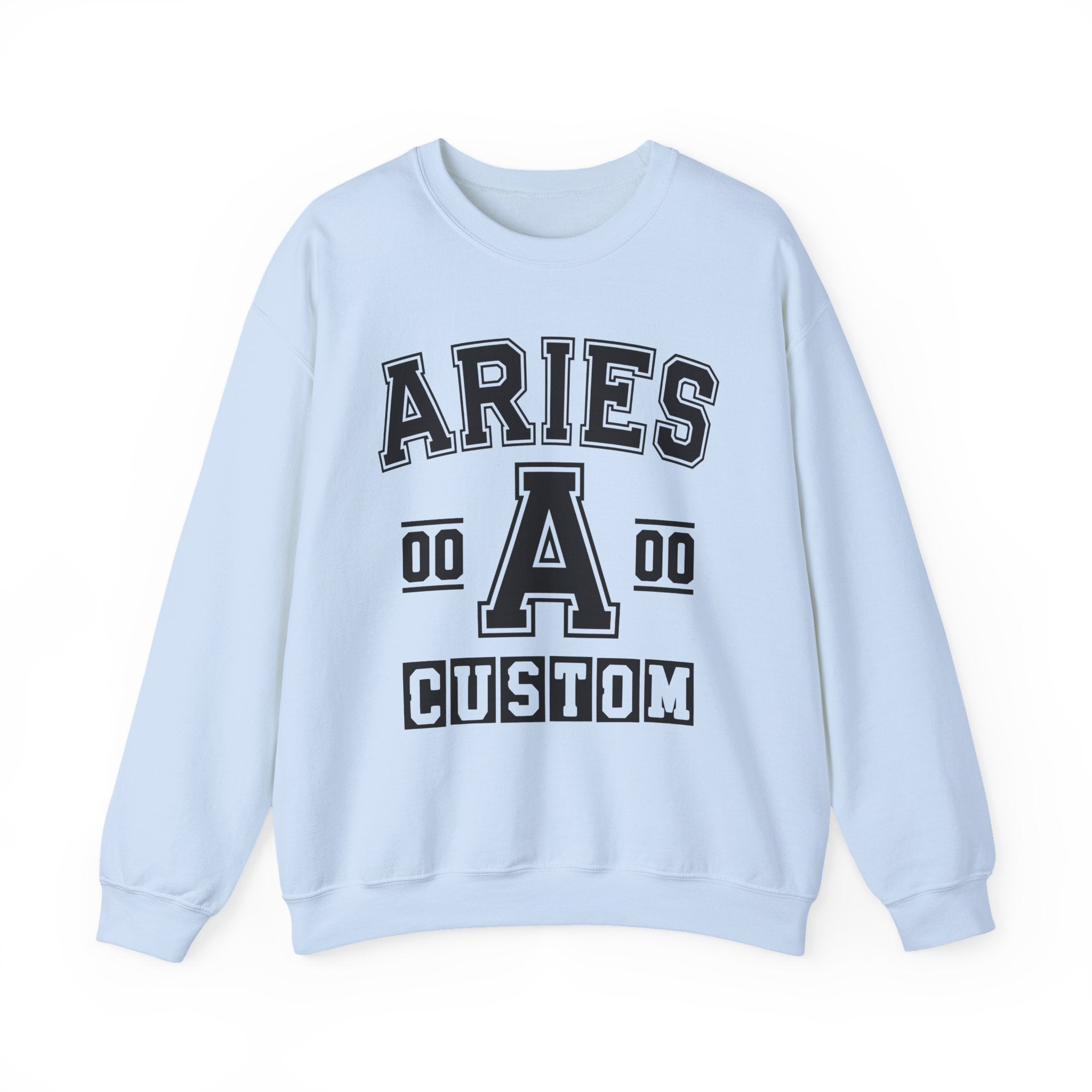 Custom Aries Varsity Sweatshirt - Customize Birthday Day/Month/Year - Customize Gemini Season/Nation