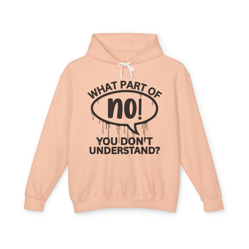 What Part of NO You Don't Understand? Bold Statement Hoodie