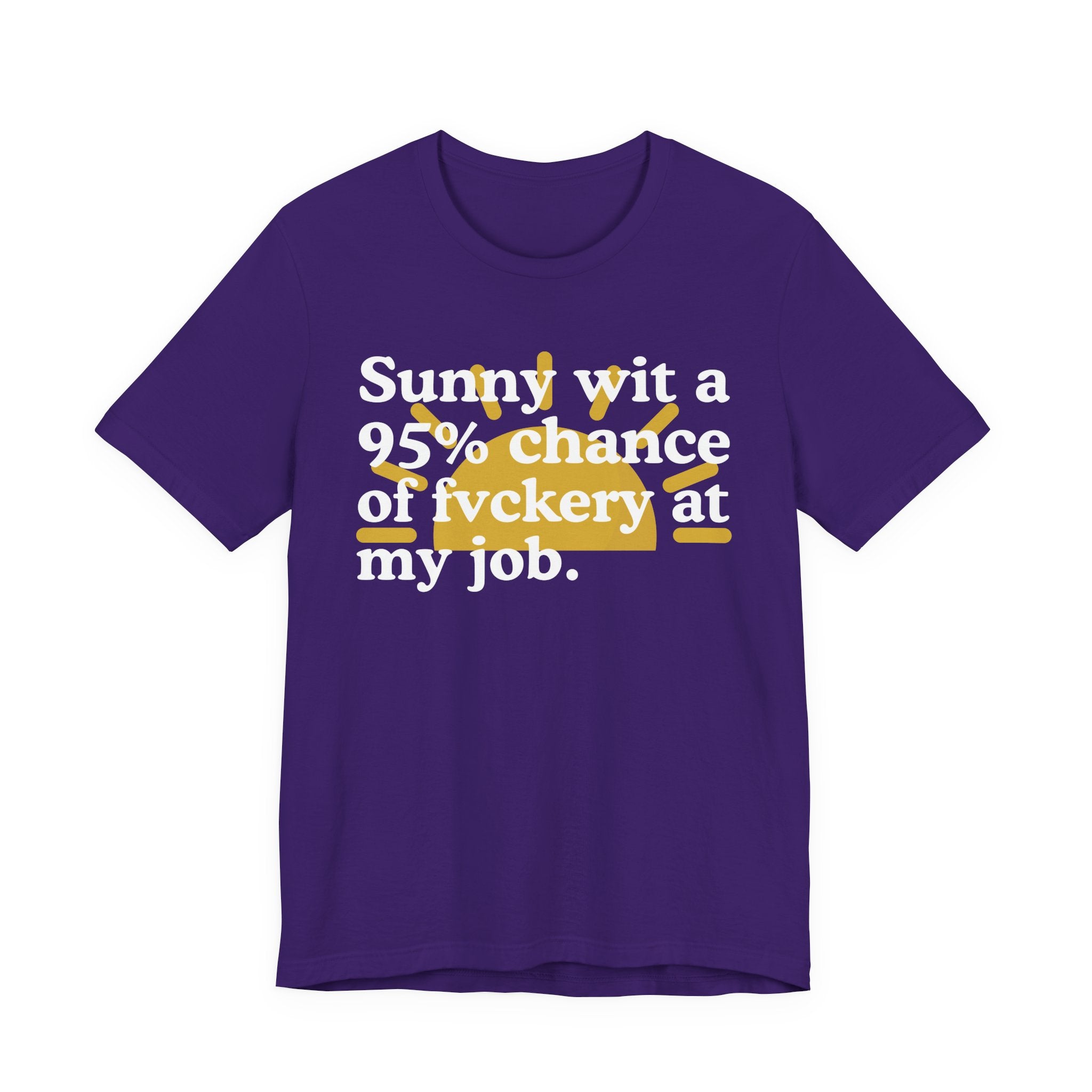 Sunny Wit A 95% Chance Of Bullshit At My Job — Funny Statement T-Shirt