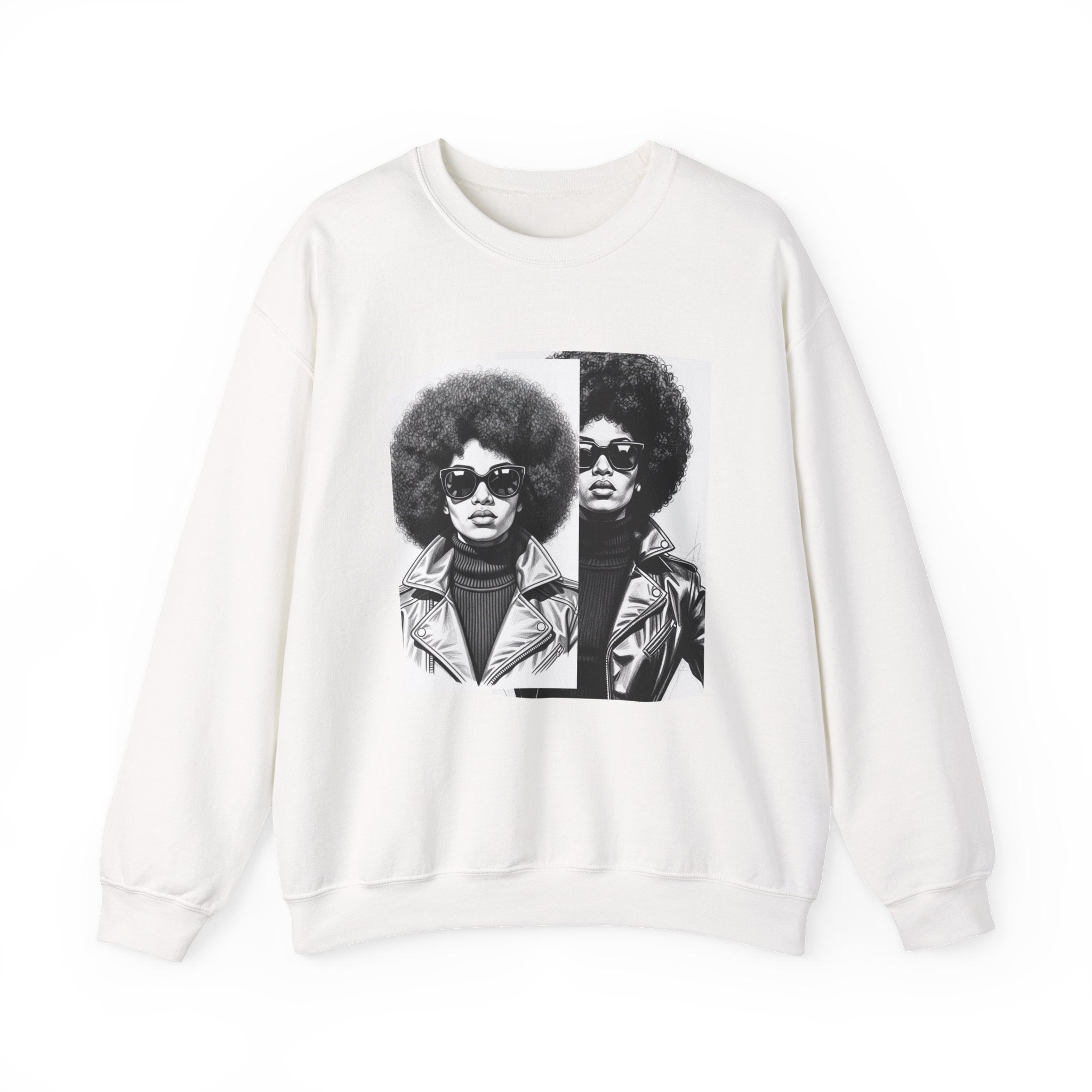 70s Portrait Of Black Woman - African American Woman Pride Sweatshirt