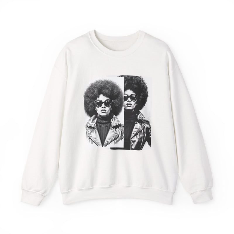 70s Portrait Of Black Woman — African American Woman Pride Sweatshirt