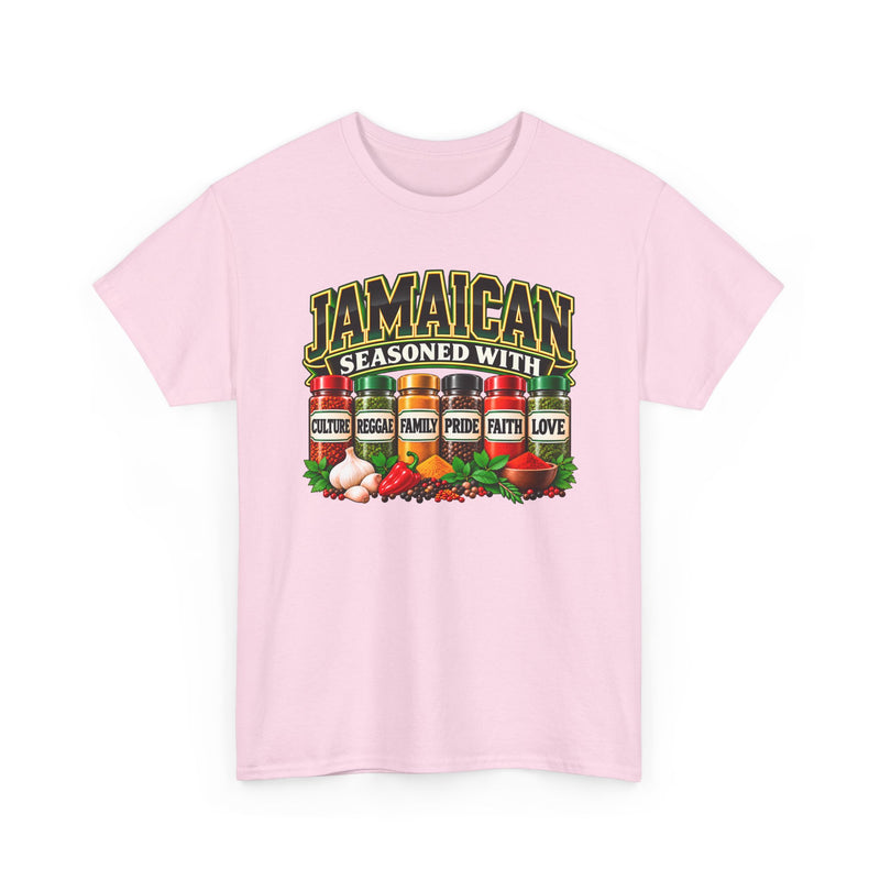 Jamaican Seasoned With Culture Reggae Family Pride Faith Love － T-Shirt