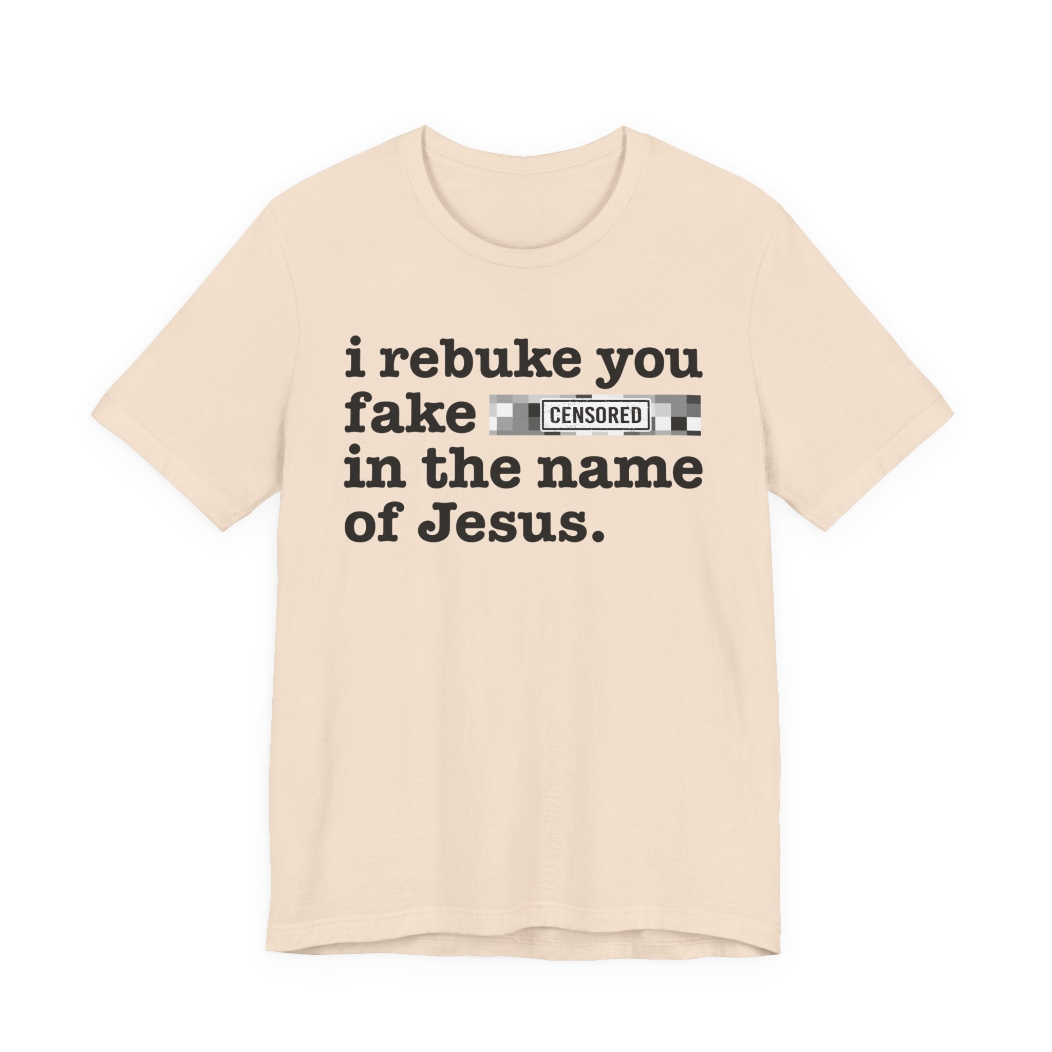 I rebuke you Fake Bitches in the name of Jesus — Provocative Christian Faith T-Shirt