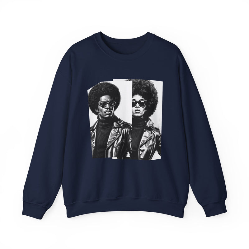 70s Portrait Of Black Couple － African American Pride Sweatshirt