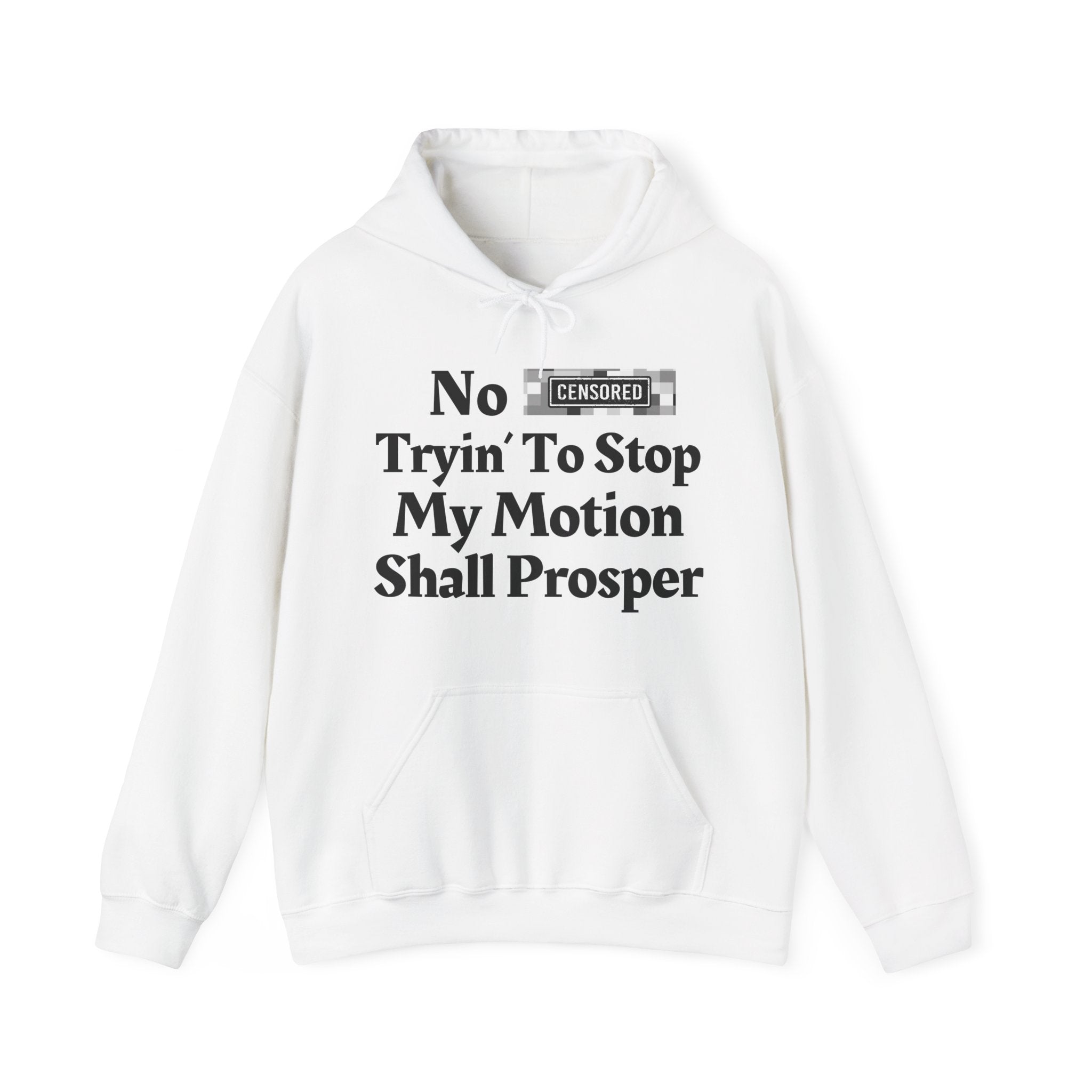 No Bitch Trying To Stop My Motion Shall Prosper — Bold Christian Statement Hoodie