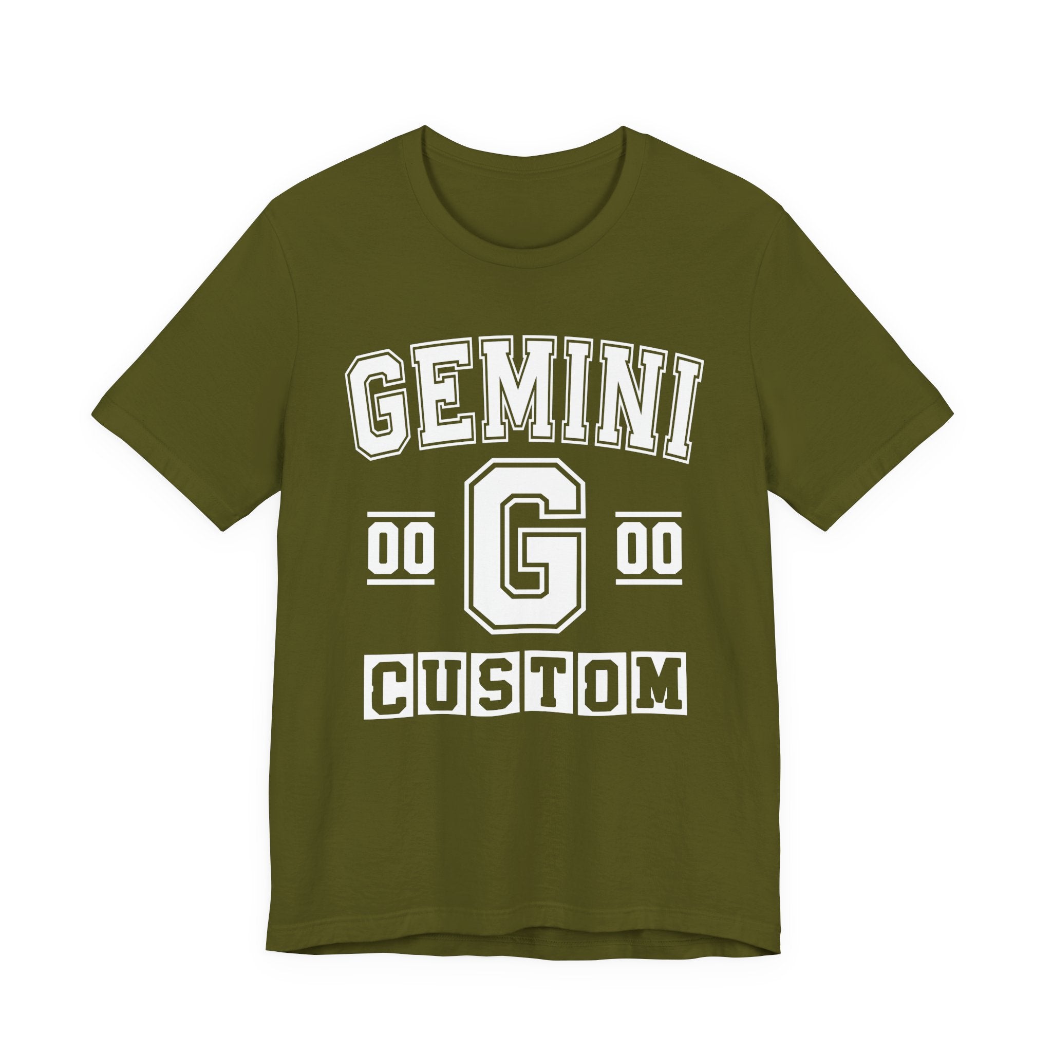 Custom Gemini Varsity Tee Shirt — Customize Birthday Day/Month/Year - Customize Season/nation/Society