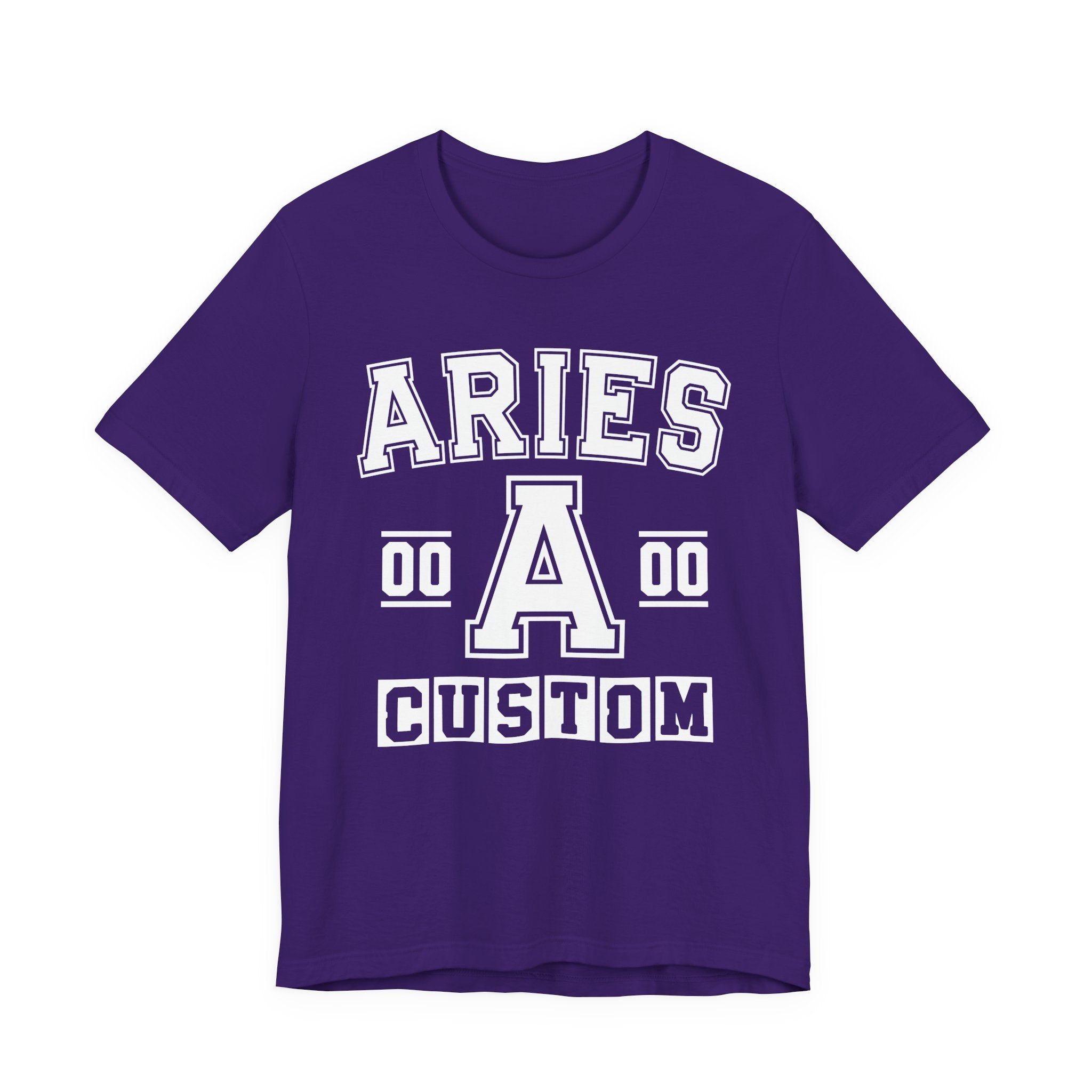 Custom Aries Varsity Tee Shirt — Customize Birthday Day/Month/Year - Customize Season/nation/Society