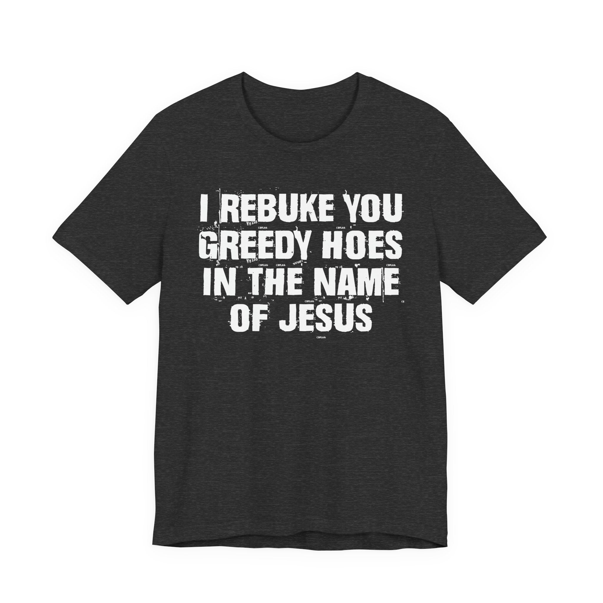 I Rebuke You Greedy Hoes in the Name of Jesus — Christian Humor T-Shirt