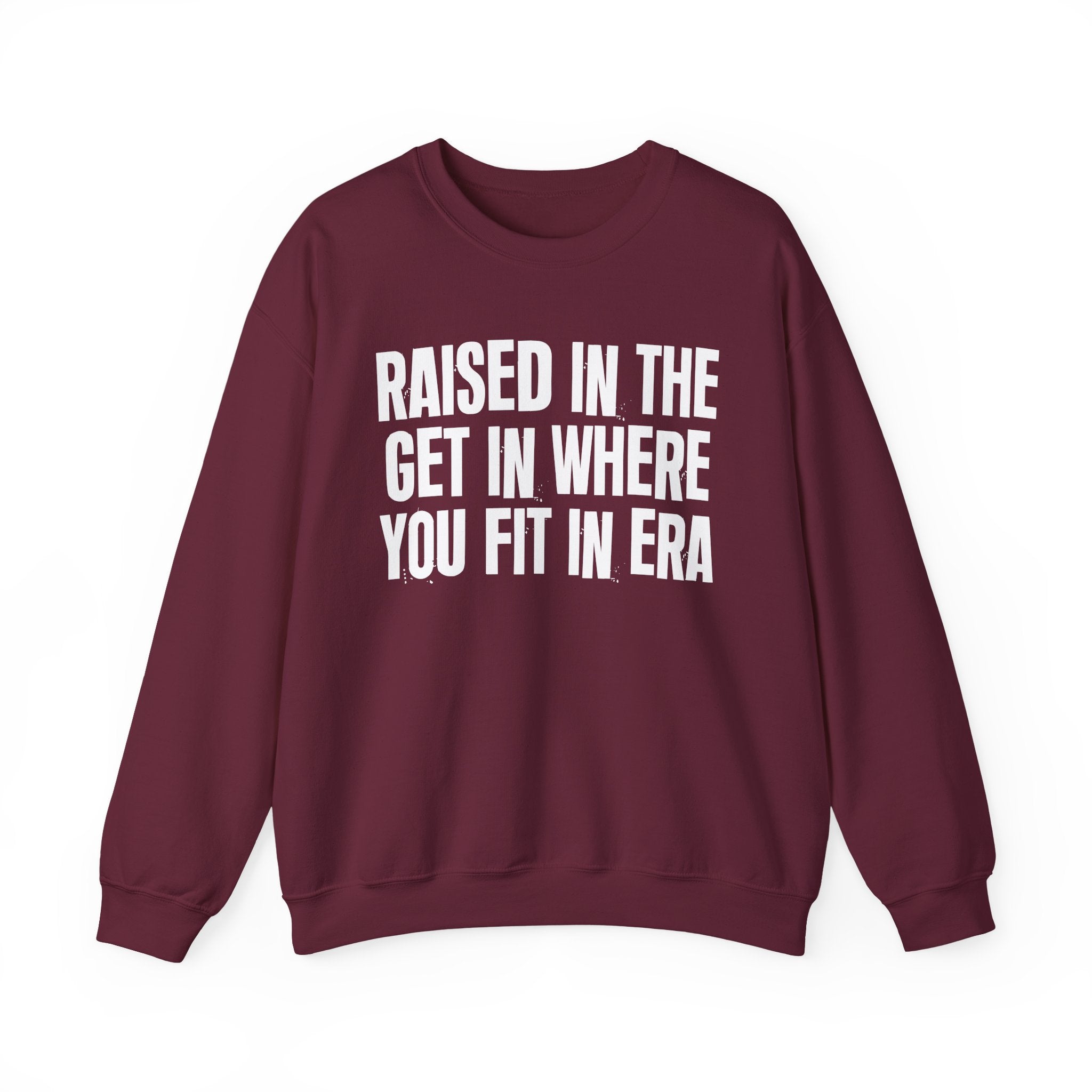 Raised In The Get In Where You Fit In Era - Funny Back In The Day Statement Sweatshirt
