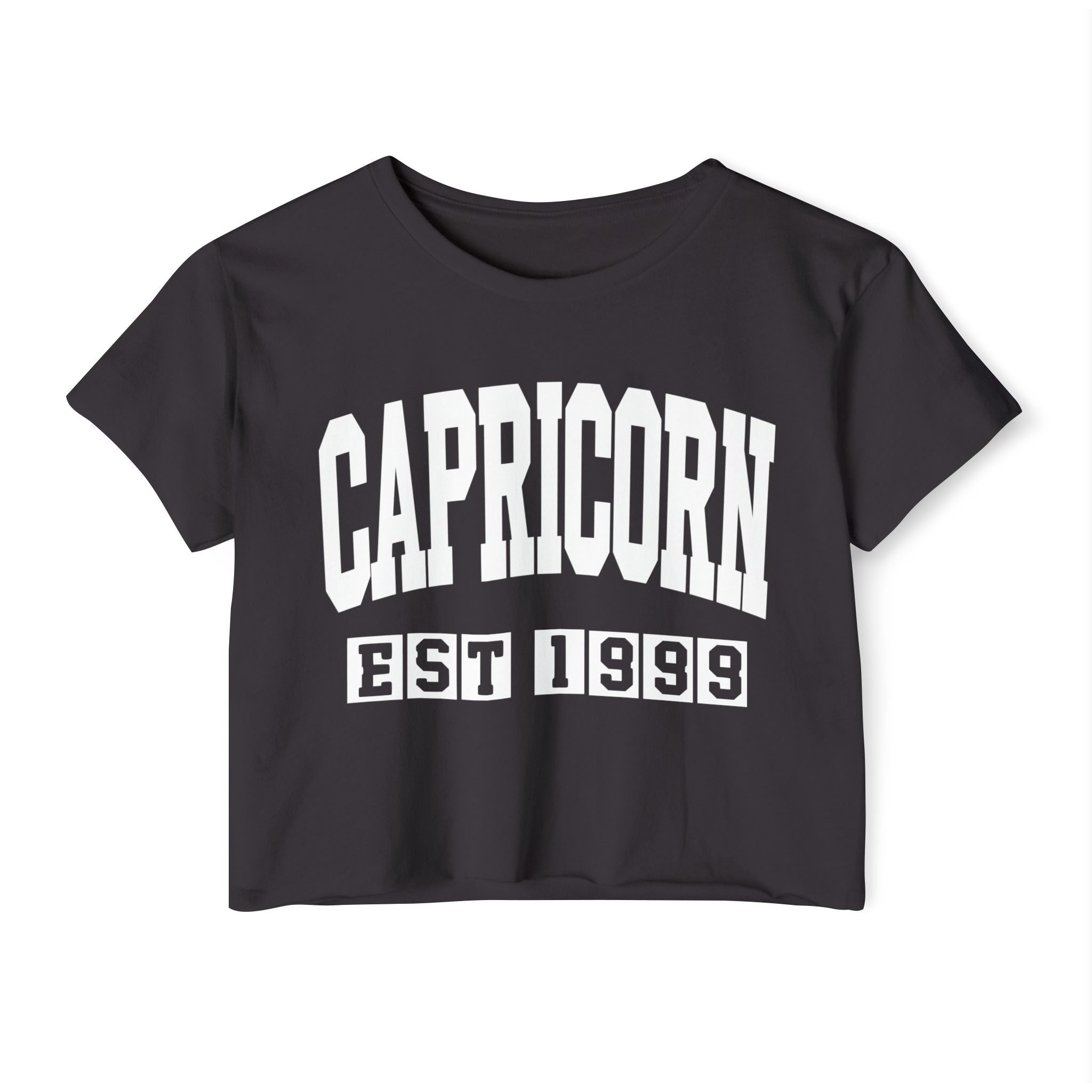 Capricorn EST (YEAR) Personalization -  Crop Top