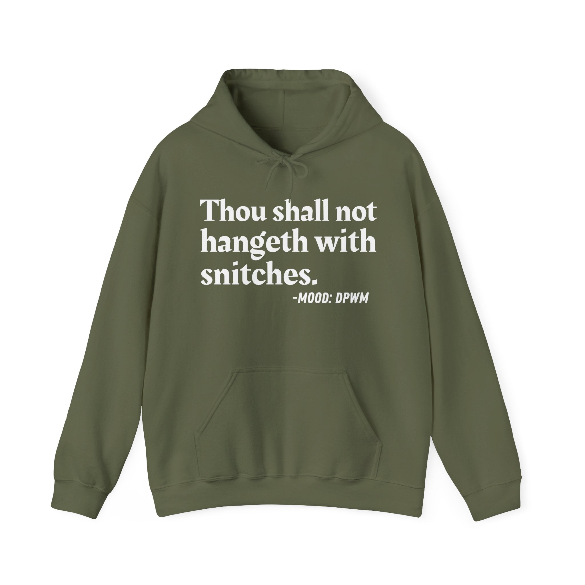 Thou Shall Not Hangeth With Snitches — Vintage Street Code Hoodie