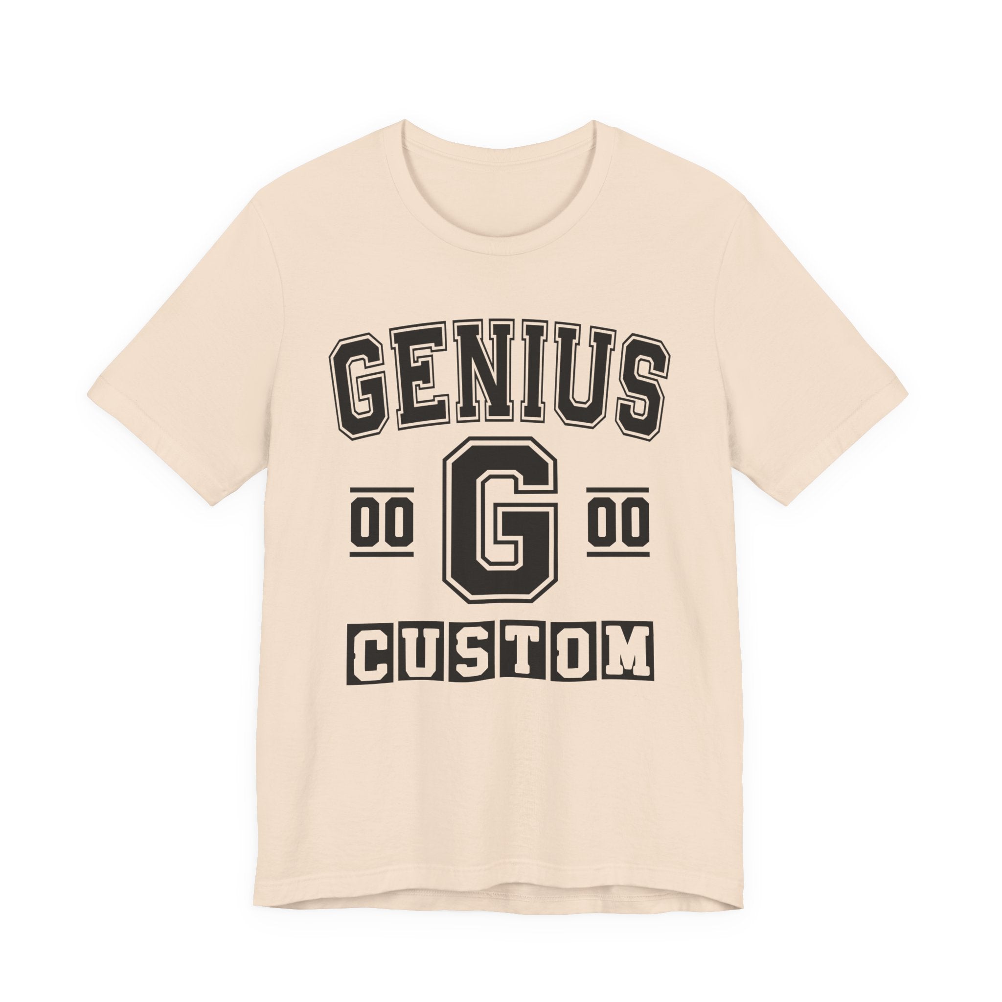 Custom Genius Varsity T-Shirt — Customize Birthday Day/Month/Year — Customize Season/nation/Society