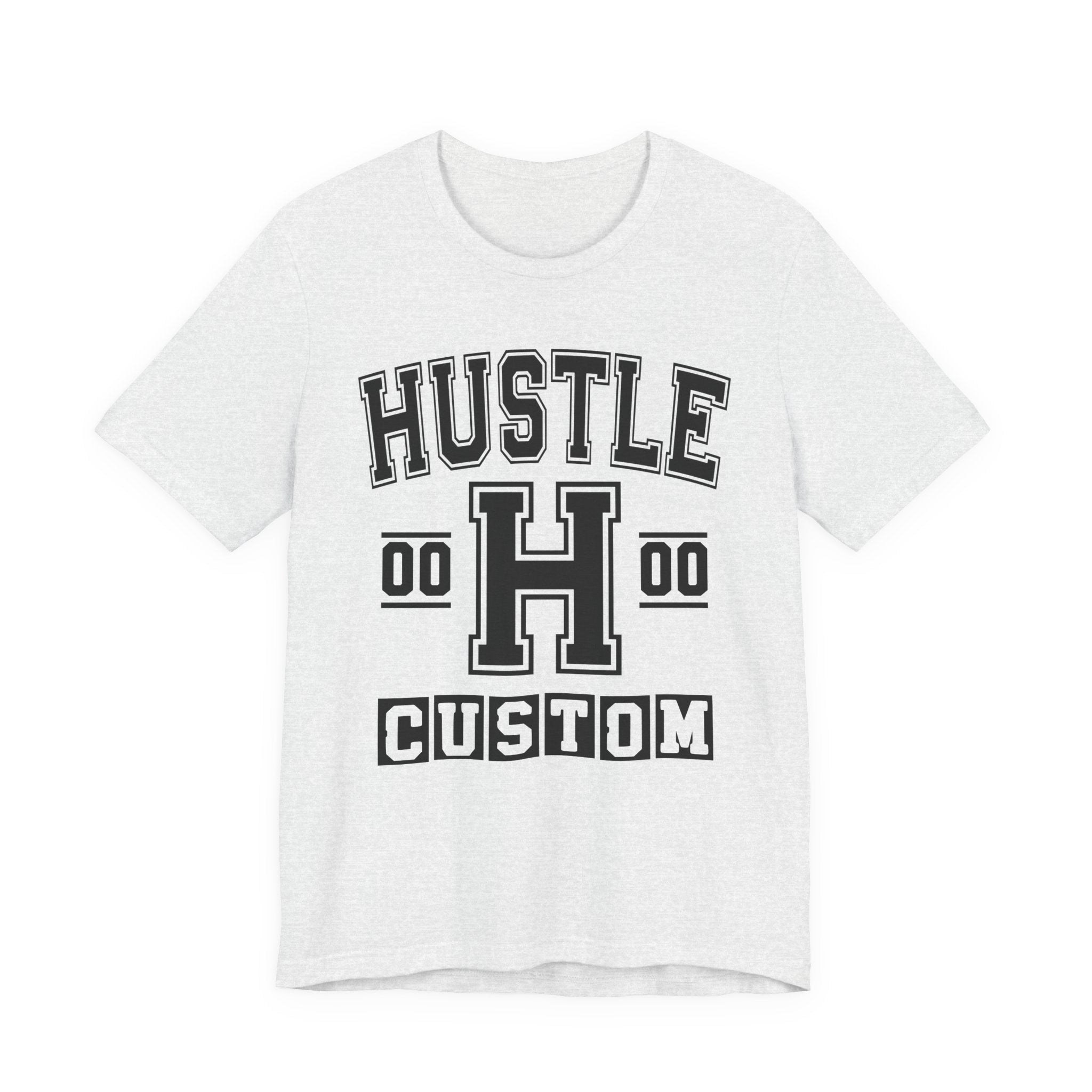 Custom Hustle Varsity Tee Shirt — Customize Birthday Day/Month/Year - Customize Season/nation/Society
