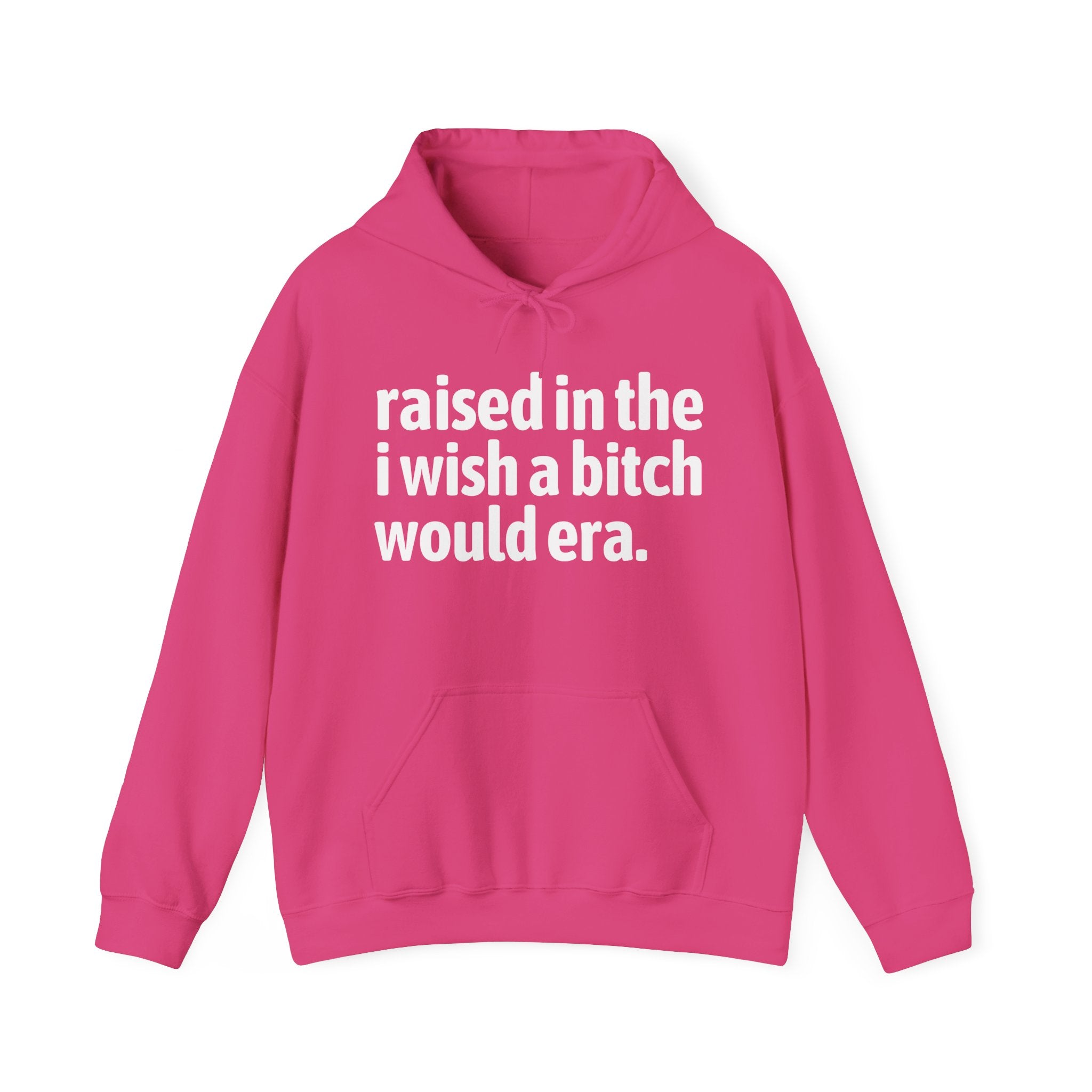 Raised In The I Wish A Bitch Would Era - Funny Back In The Day Statement Hoodie