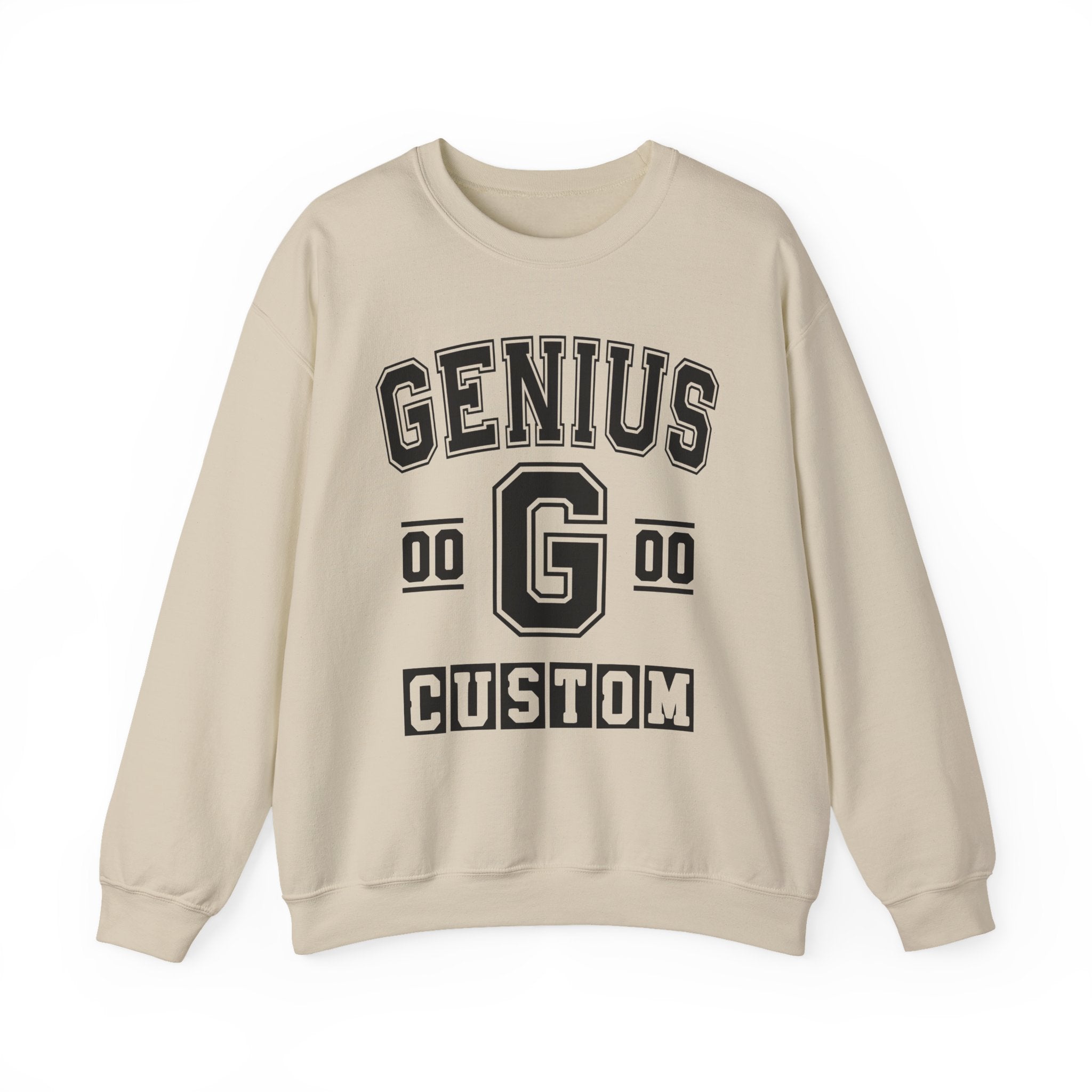 Custom Genius Varsity Sweatshirt — Customize Birthday Day/Month/Year — Customize Gemini Season/Nation