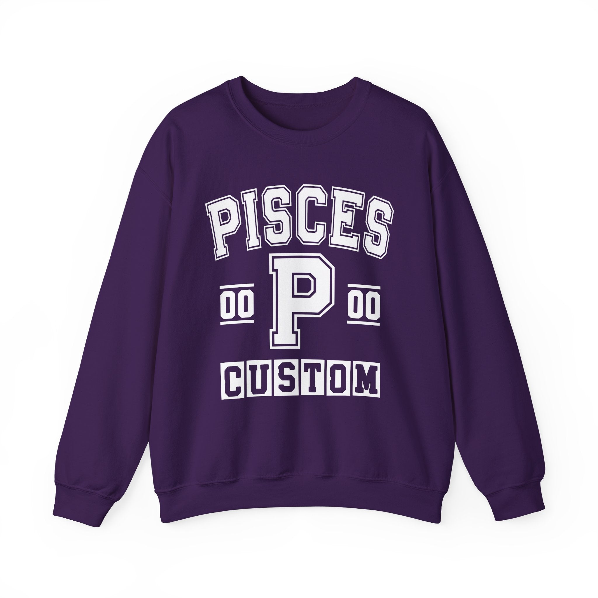 Custom Pisces Varsity Sweatshirt - Customize Birthday Day/Month/Year - Customize Gemini Season/Nation