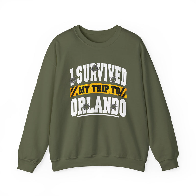 Sweatshirt with lettering reading I Survived My Trip To Orlando, gallery image 6.