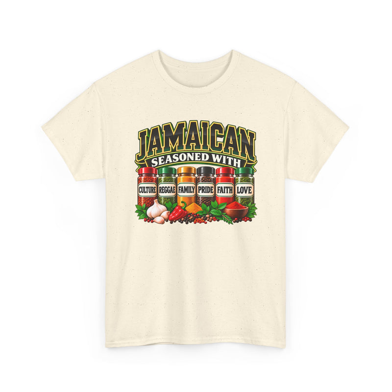 Jamaican Seasoned With Culture Reggae Family Pride Faith Love － T-Shirt