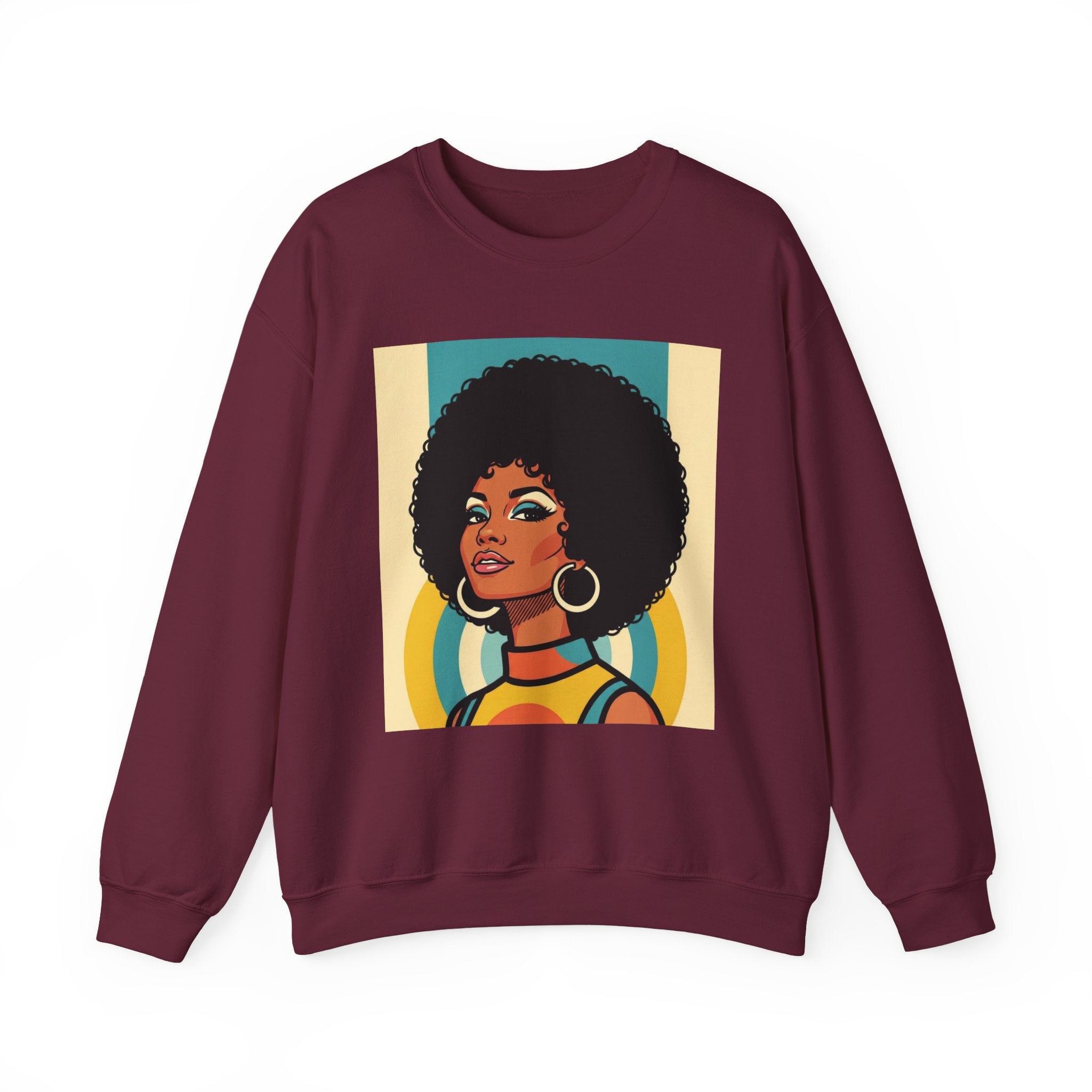 Beautiful Black Woman Portrait - African American Pride Sweatshirt
