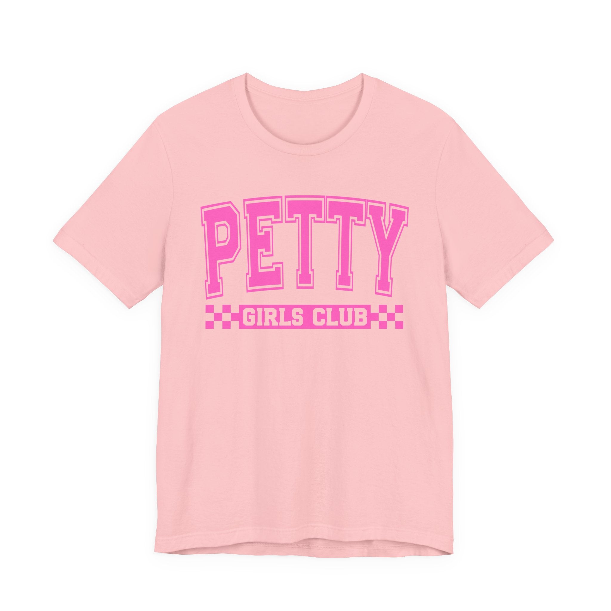 Petty Girls Club - Pink Varsity Statement T-Shirt