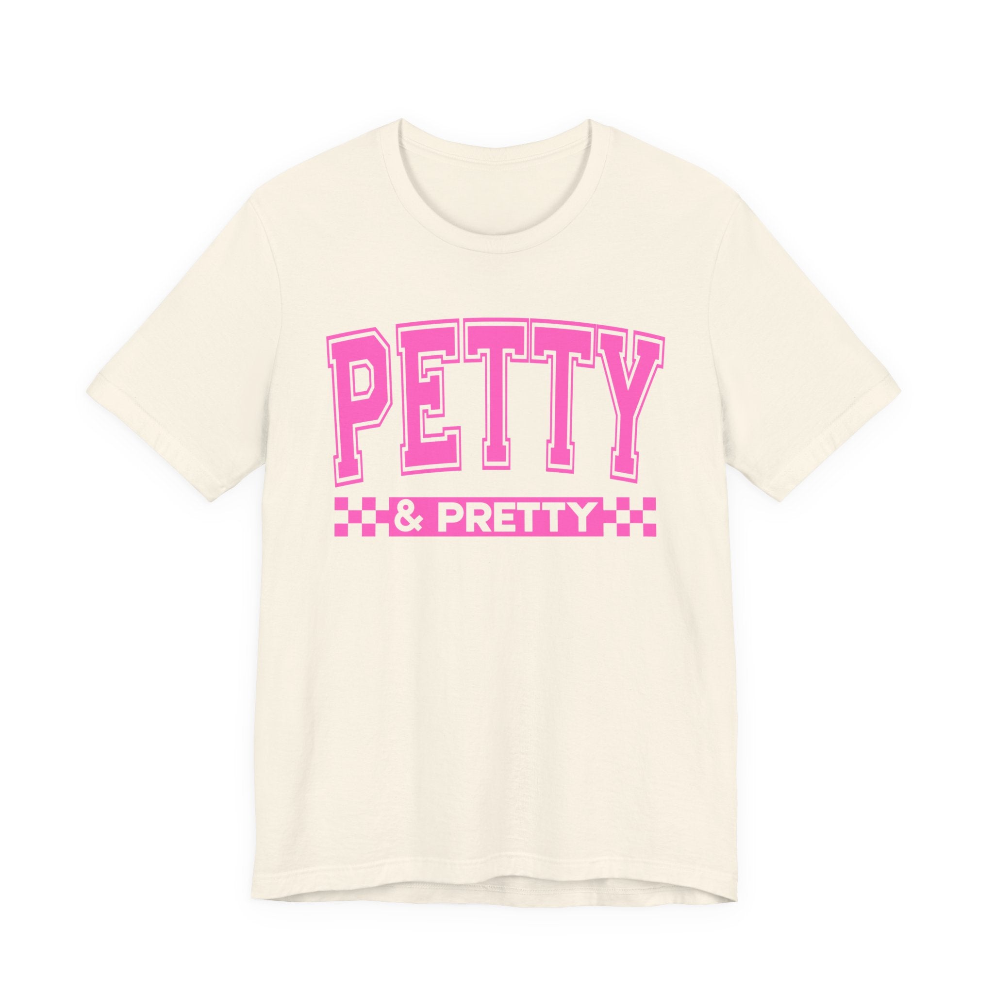 Petty & Pretty - Pink Varsity Statement T-Shirt