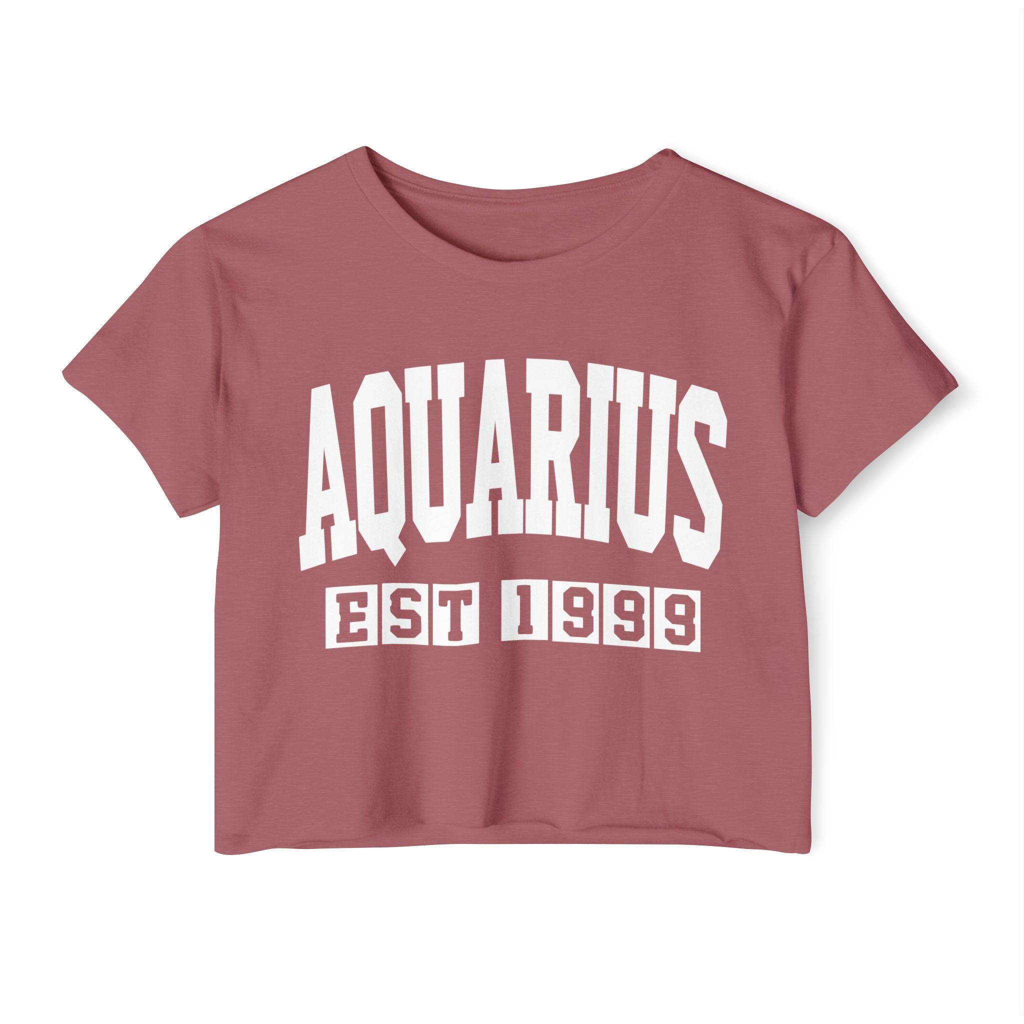 Aquarius EST (YEAR) Personalization -  Crop Top