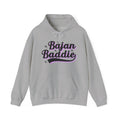 Bajan Baddie Hoodie — Bold Pink Varsity Lettering Hooded Sweatshirt