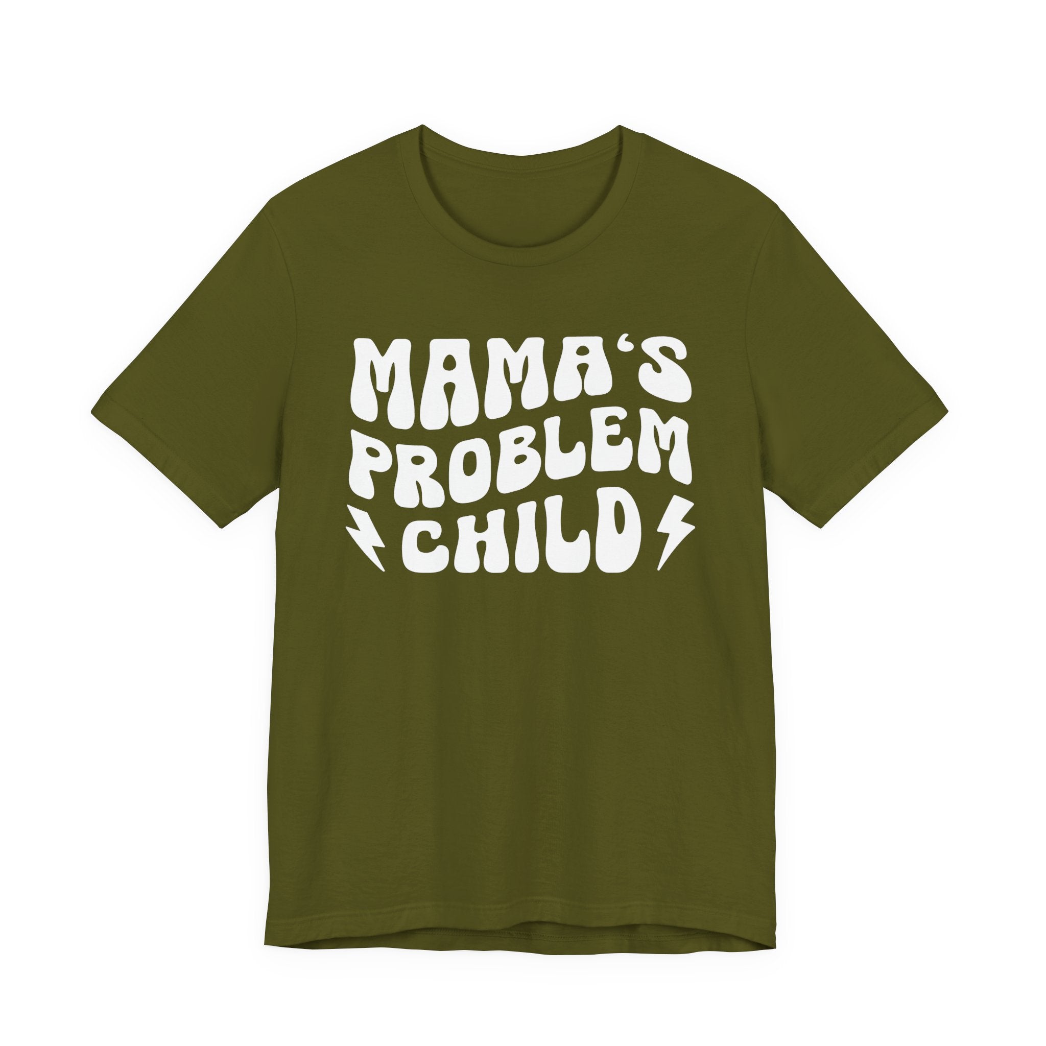 Mama's Problem Child T-shirt (wavy solid print)