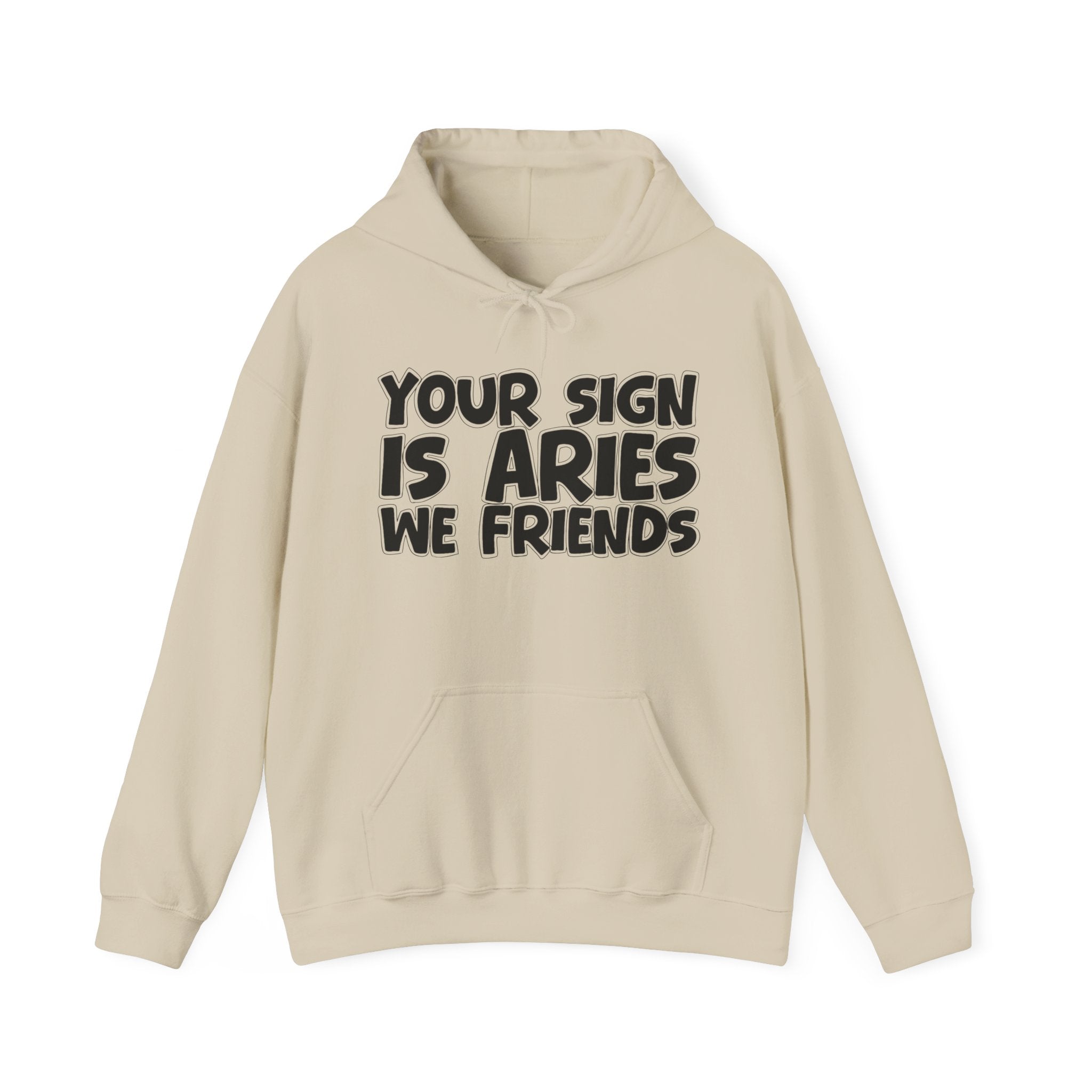 Your Sign Is Aries We Friends - Fun Astrology Hoodie Gift
