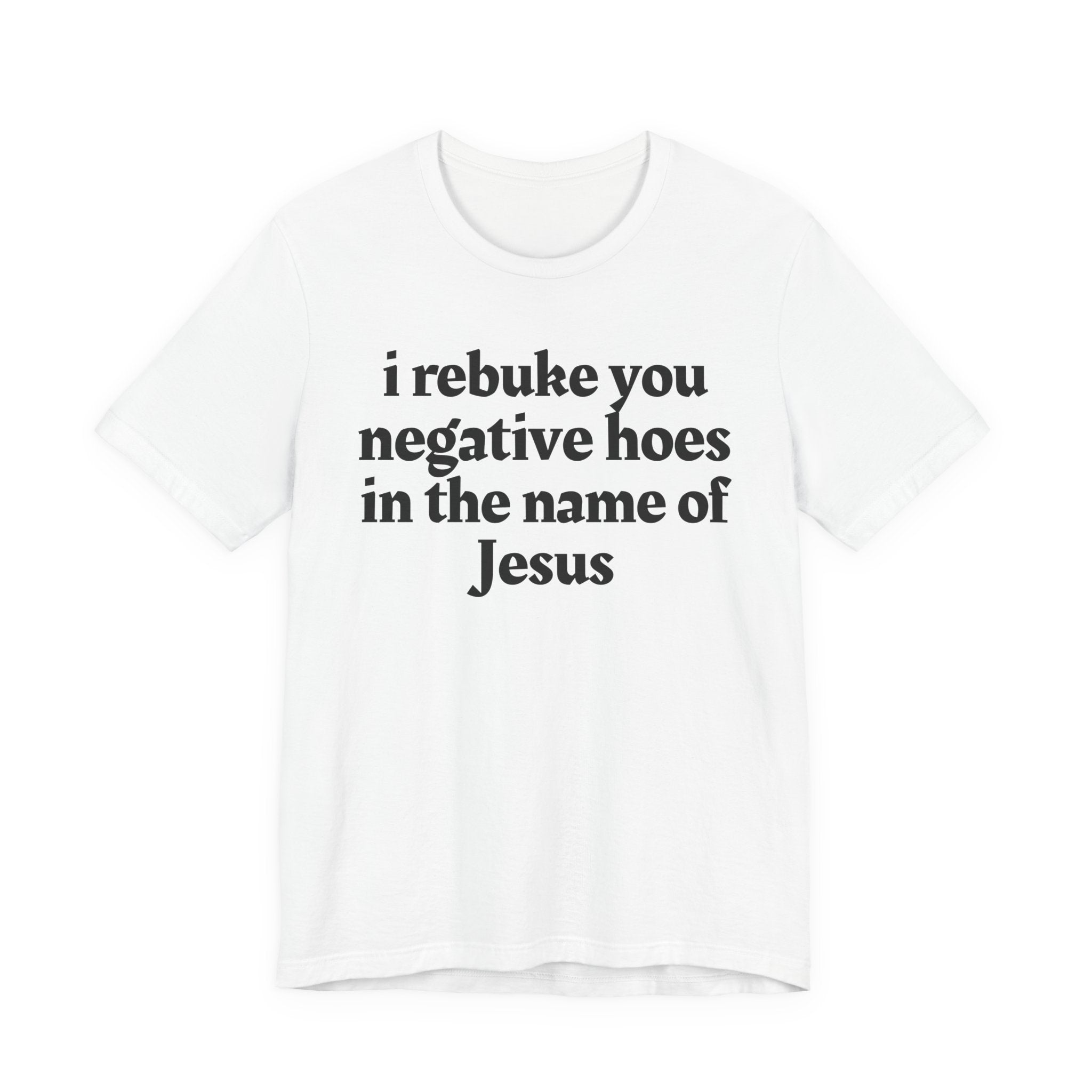 I Rebuke You Negative Hoes in the Name of Jesus — Christian Humor T-Shirt