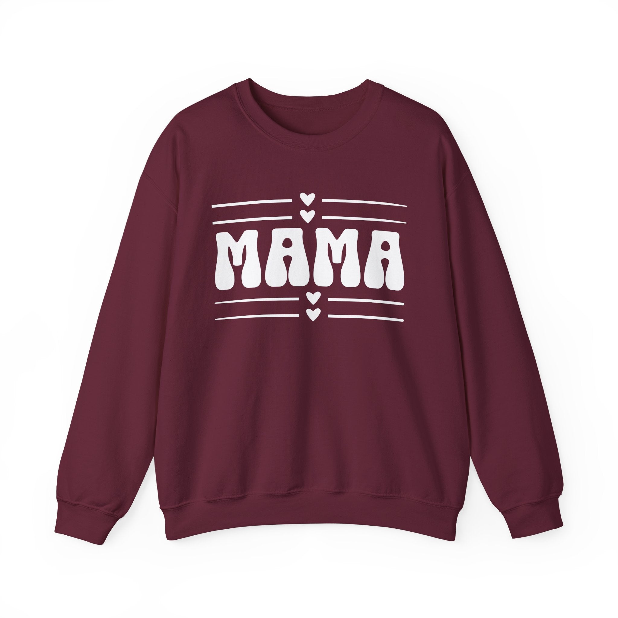 Mama Crewneck Sweatshirt — Retro Hearts Mother's Day Gift