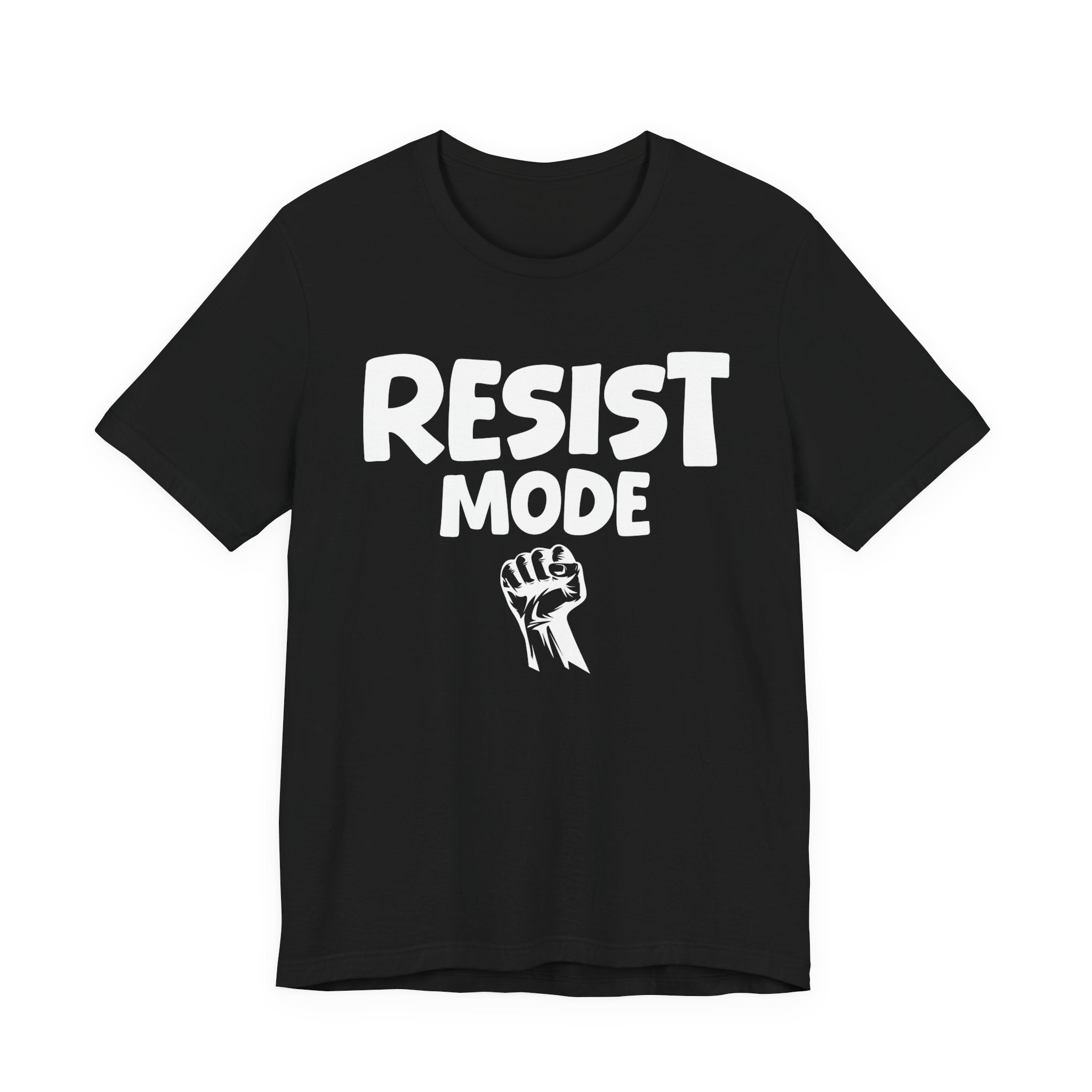 Resist Mode T-Shirt – Bold Protest Graphic Tee with Raised Fist