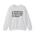I Rebuke You 2 Faced Hoes in the Name of Jesus - Christian Humor Sweatshirt