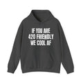 If You Are 420 Friendly We Cool AF — Funny Cannabis Lovers Hoodie
