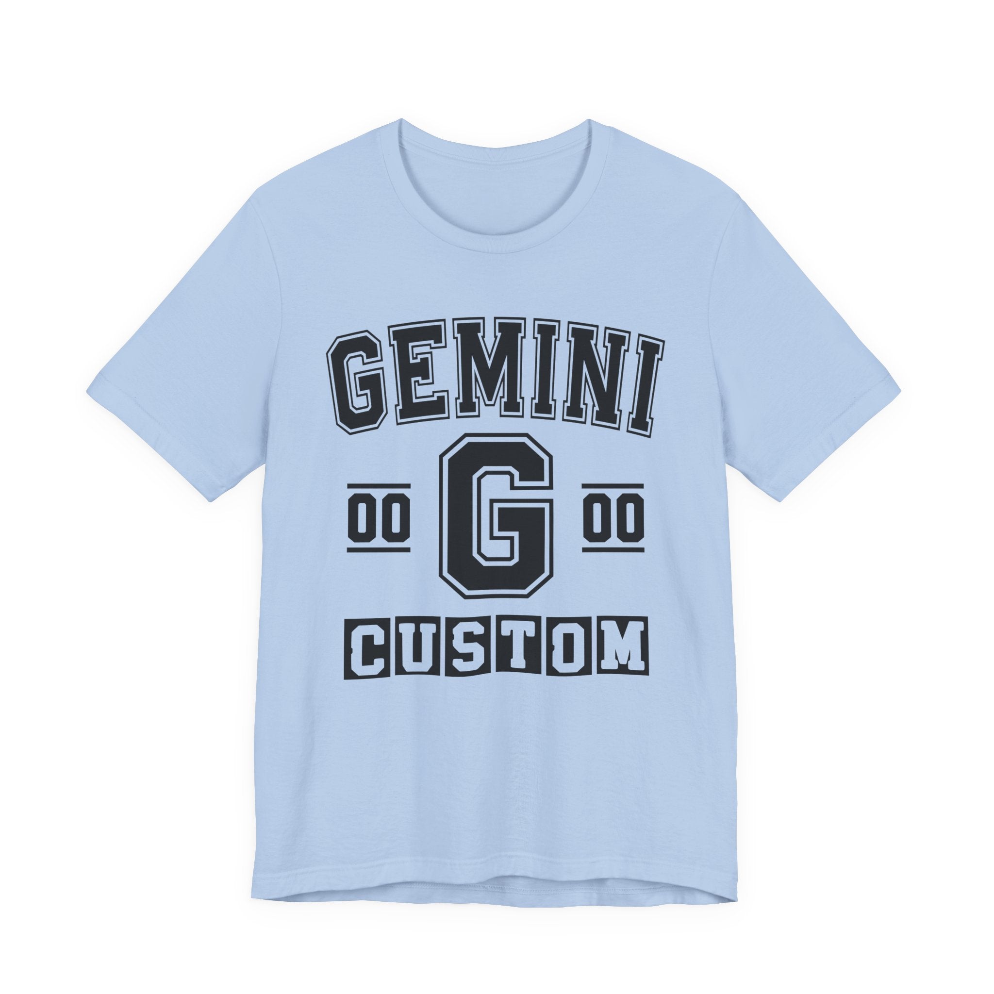 Custom Gemini Varsity Tee Shirt — Customize Birthday Day/Month/Year - Customize Season/nation/Society