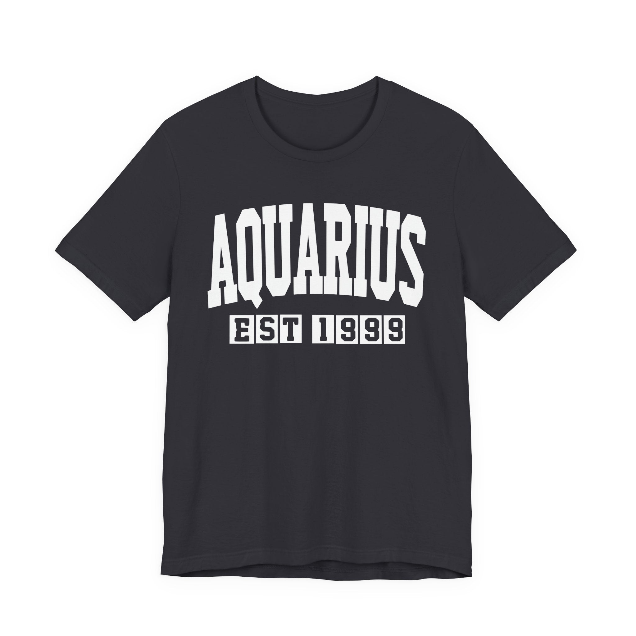 Aquarius EST (YEAR) Personalization — Zodiac Birthday Tee Shirt