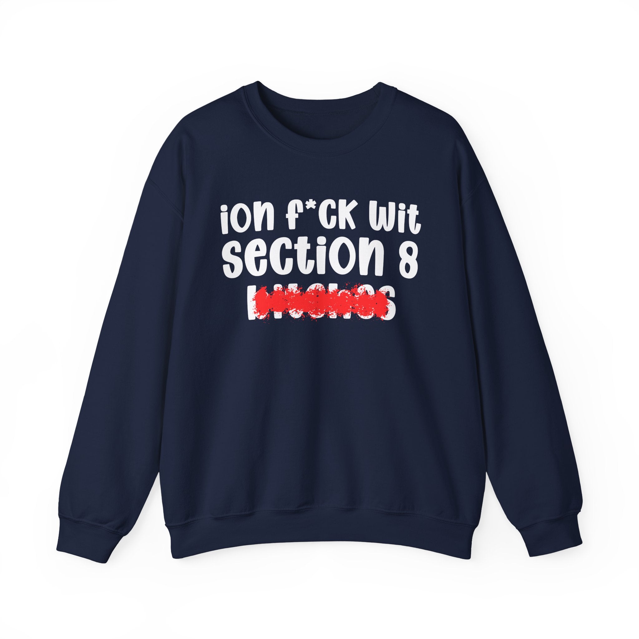 ION (I Don't) FUCK WIT SECTION 8 BITCHES — Bold Sarcastic Sweatshirt