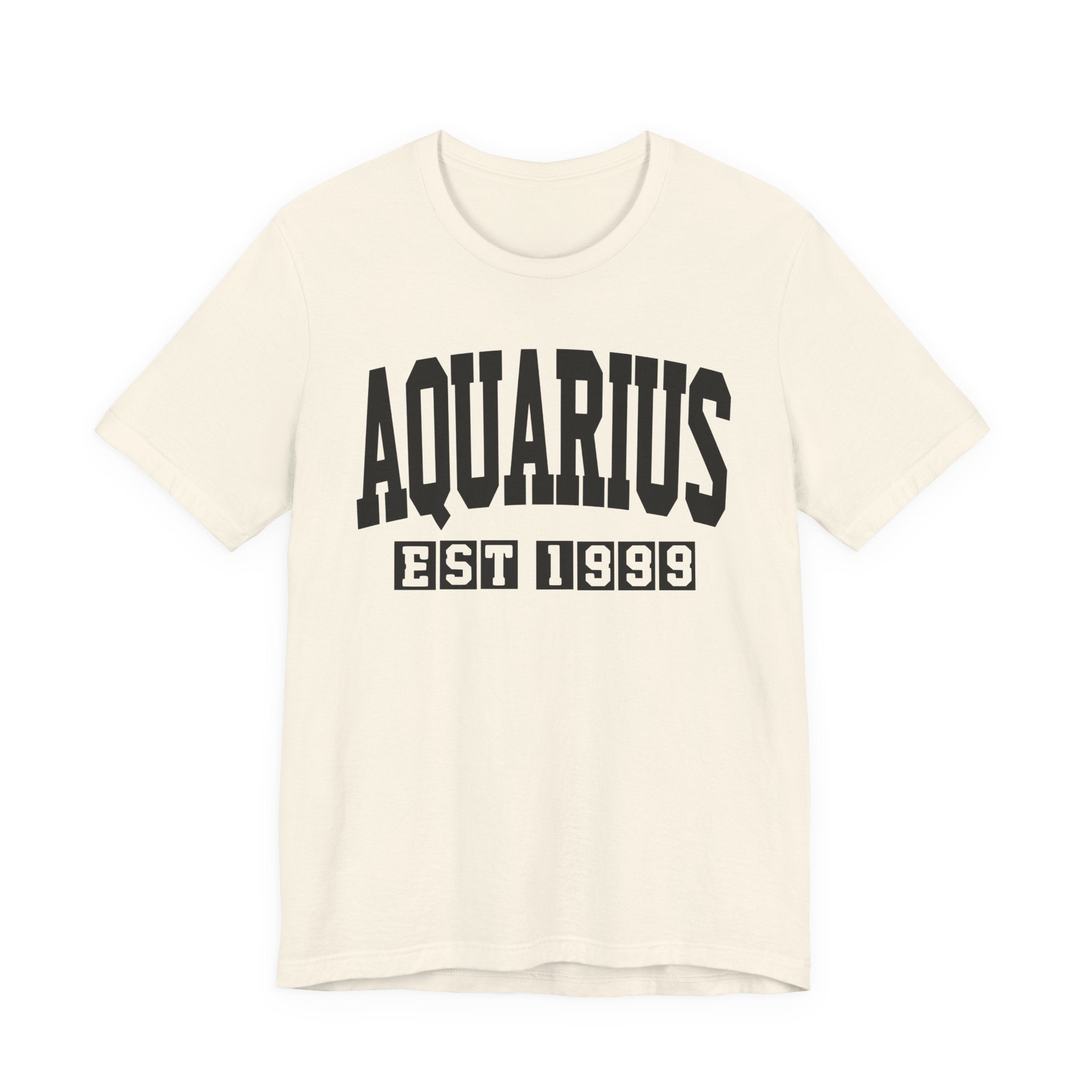 Aquarius EST (YEAR) Personalization — Zodiac Birthday Tee Shirt