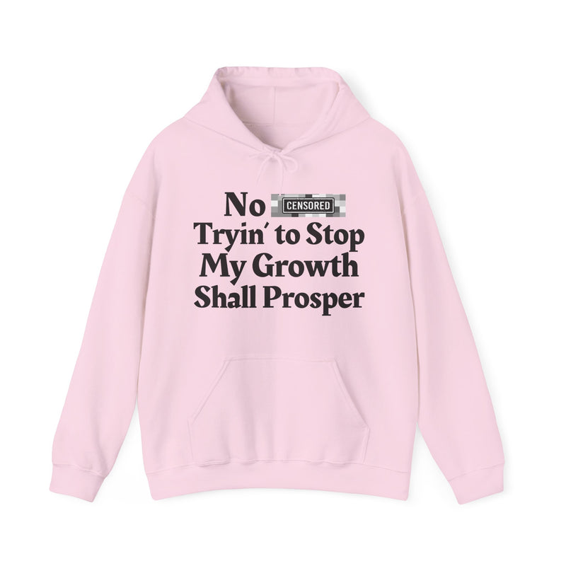No Bitch Tryin' To Stop My Growth Shall Prosper — Bold Christian Statement Hoodie