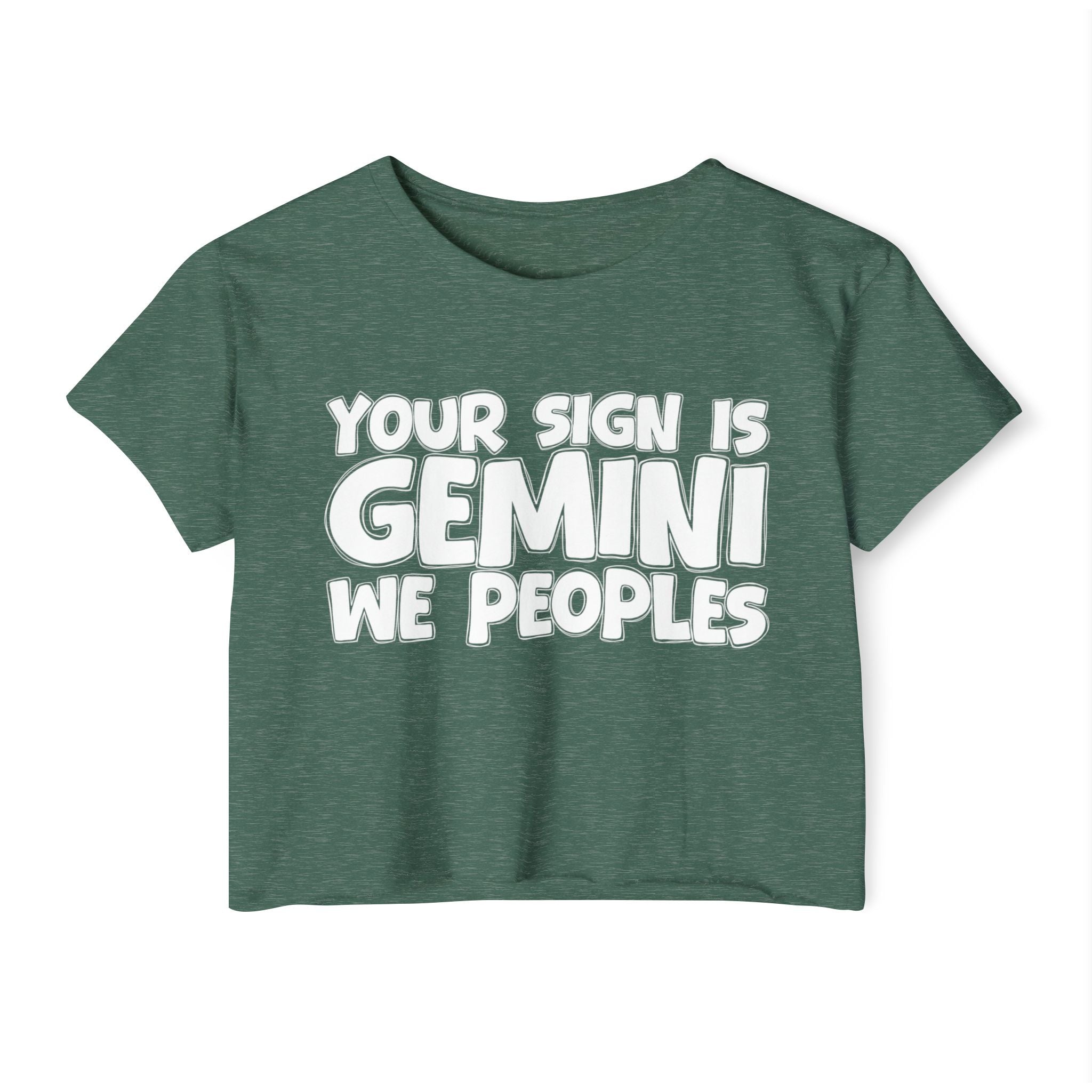 Your Sign Is Gemini We Peoples - Fun Zodiac Sign Crop Top